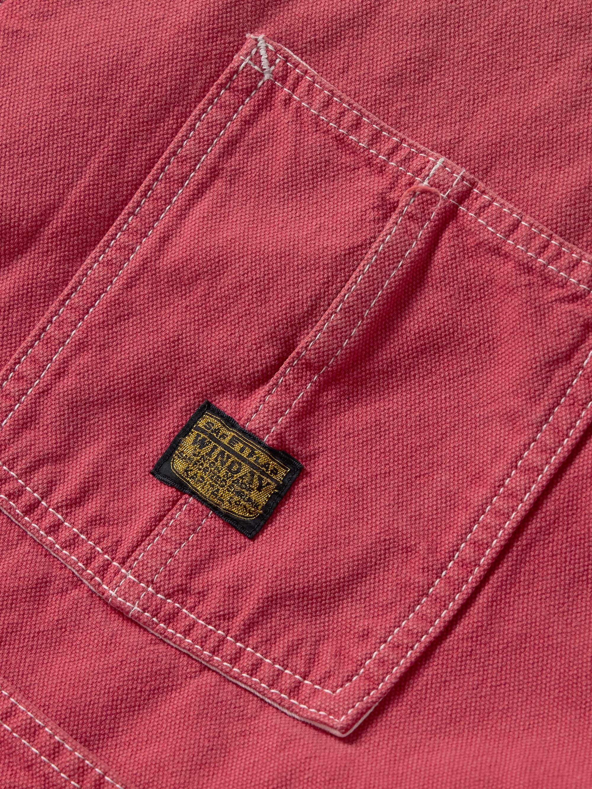 Logo-Appliquéd Garment-Dyed Canvas Bomber Jacket view