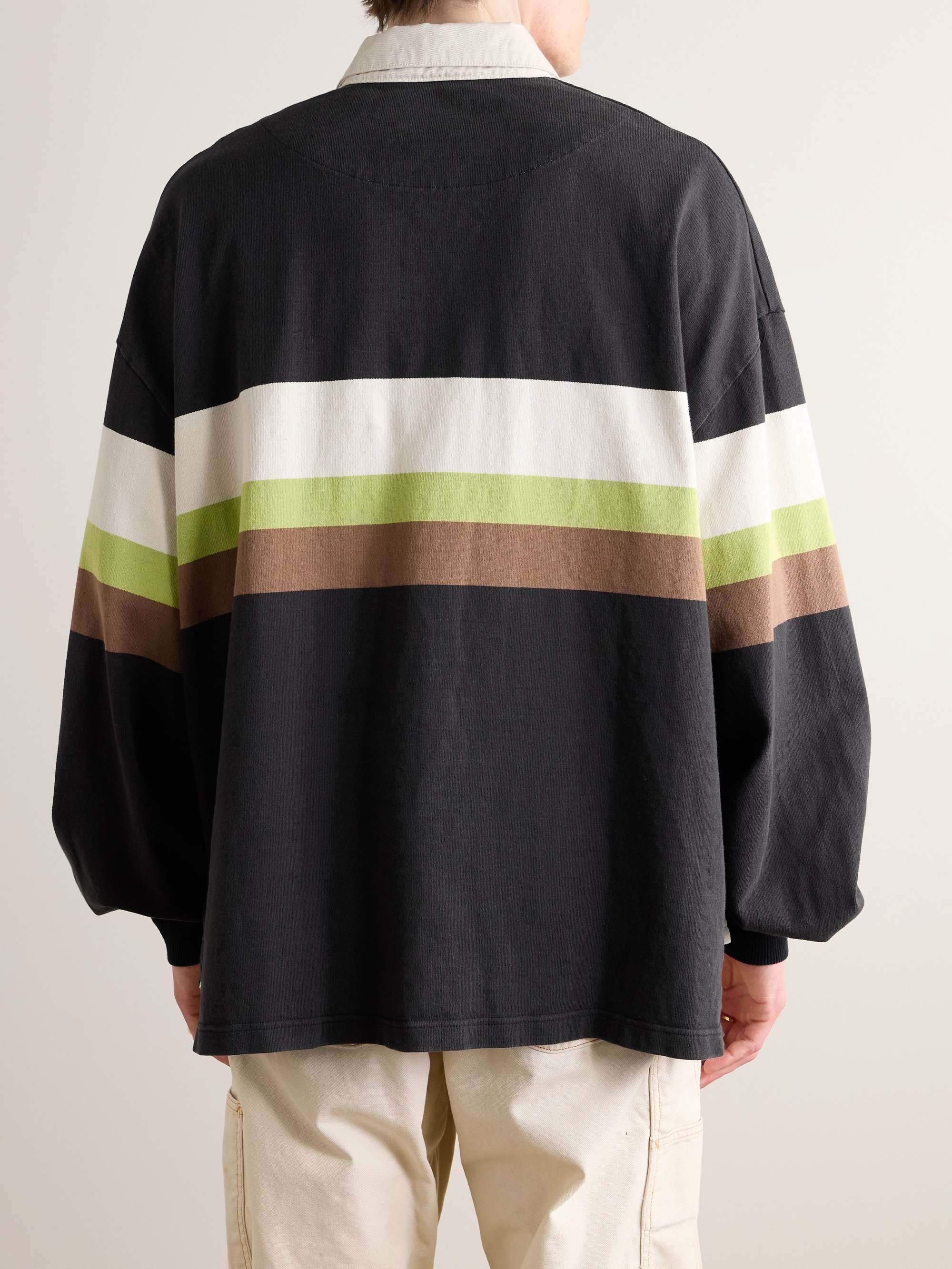 Striped Cotton-Jersey Rugby Shirt view
