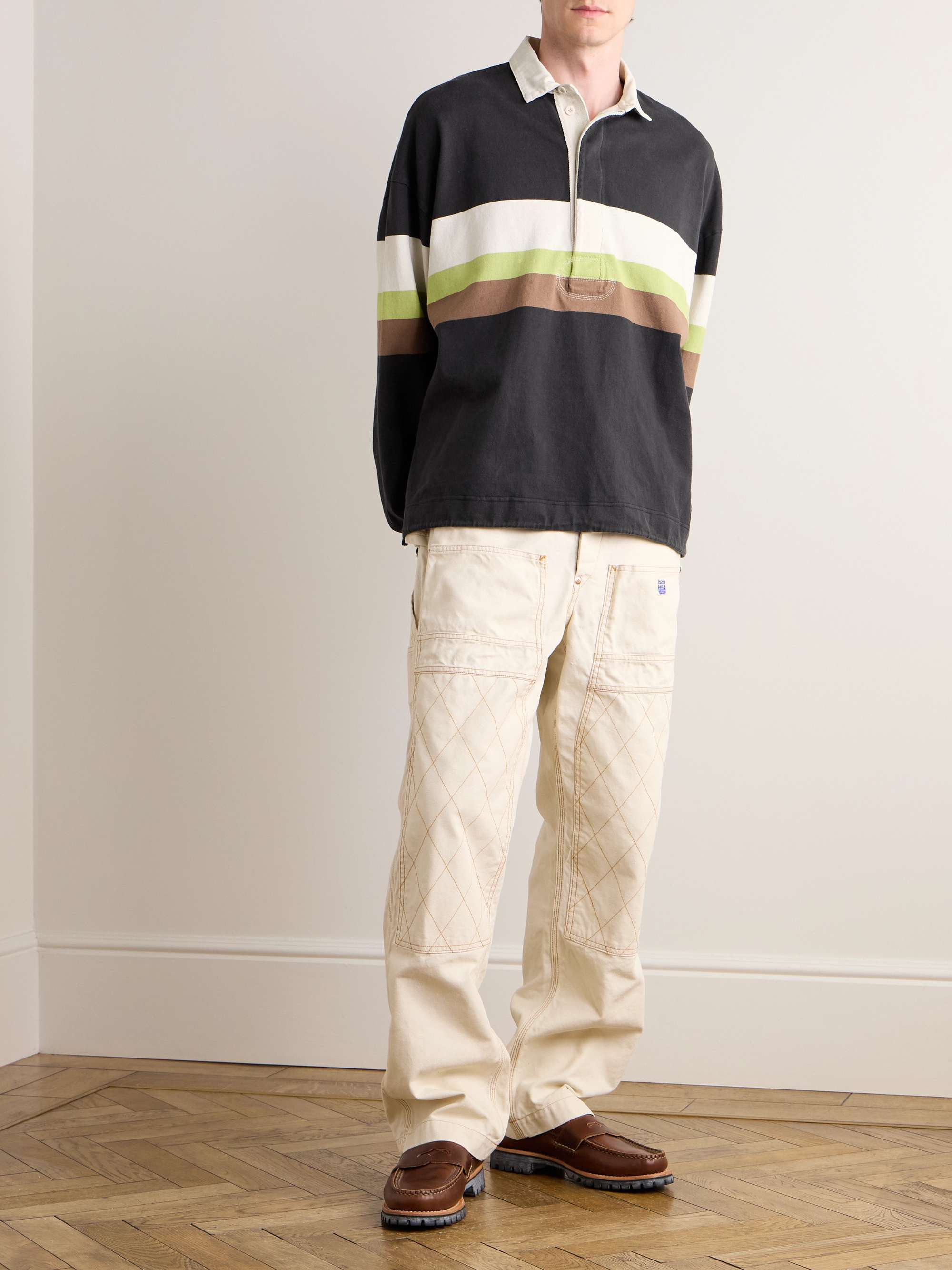 Striped Cotton-Jersey Rugby Shirt view