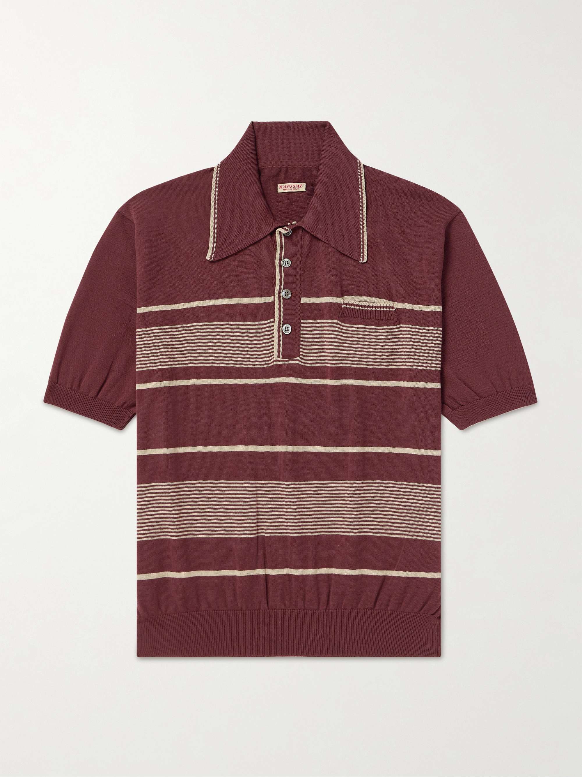 Carol Striped Cotton-Blend Polo Shirt view