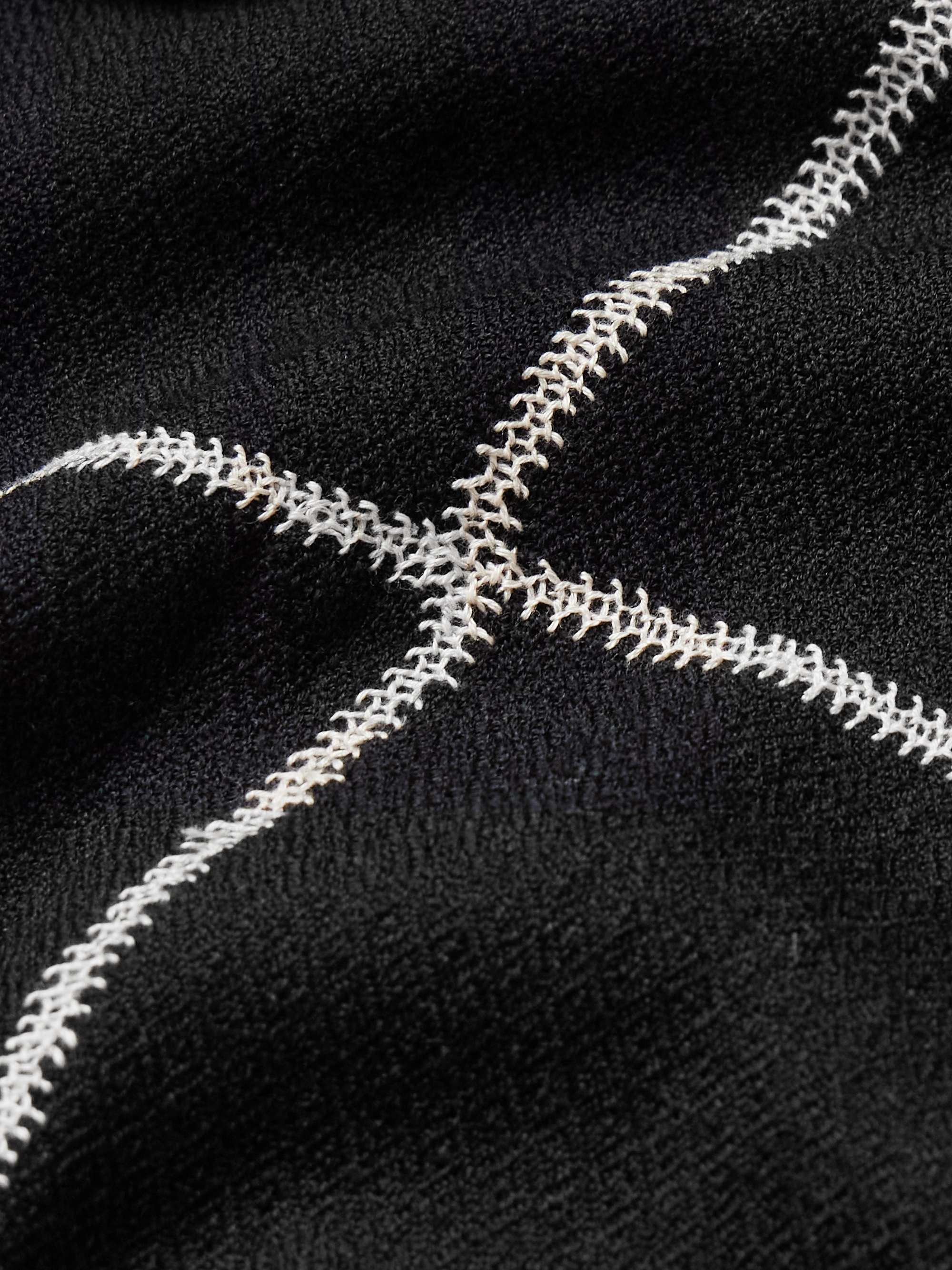 Straight-Leg Embroidered Wool Trousers view