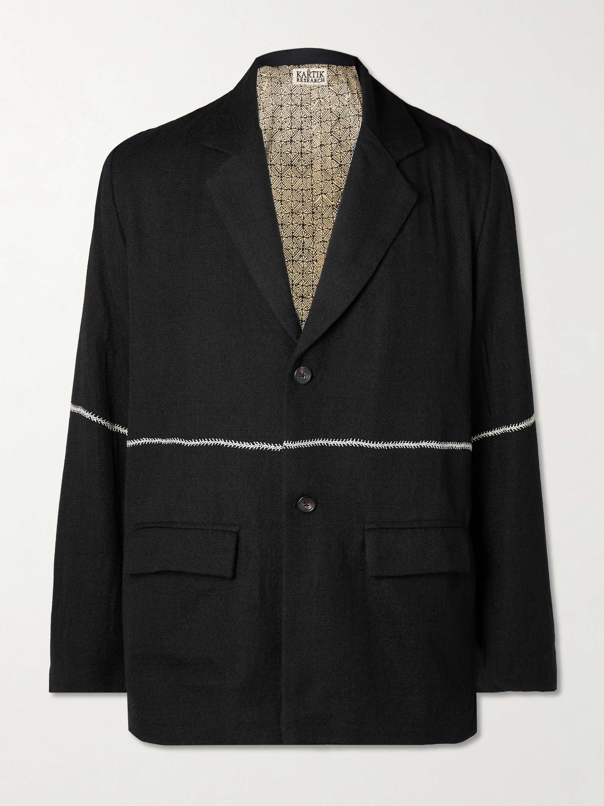 Embroidered Wool Blazer view