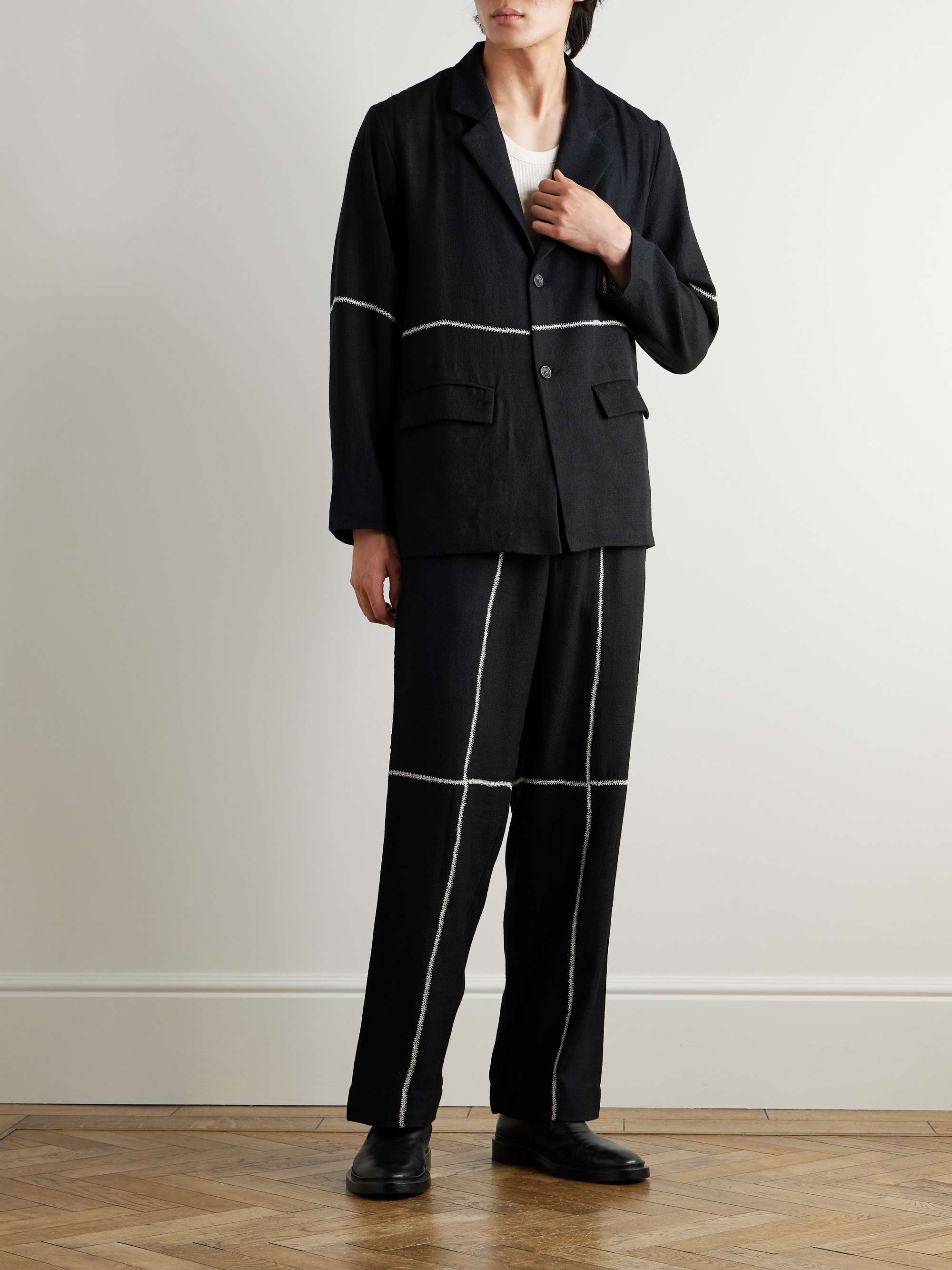 Embroidered Wool Blazer view