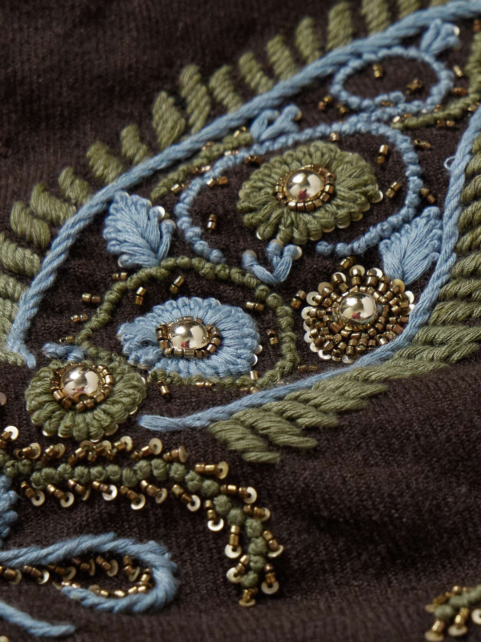 Embroidered Wool-Twill Jacket view