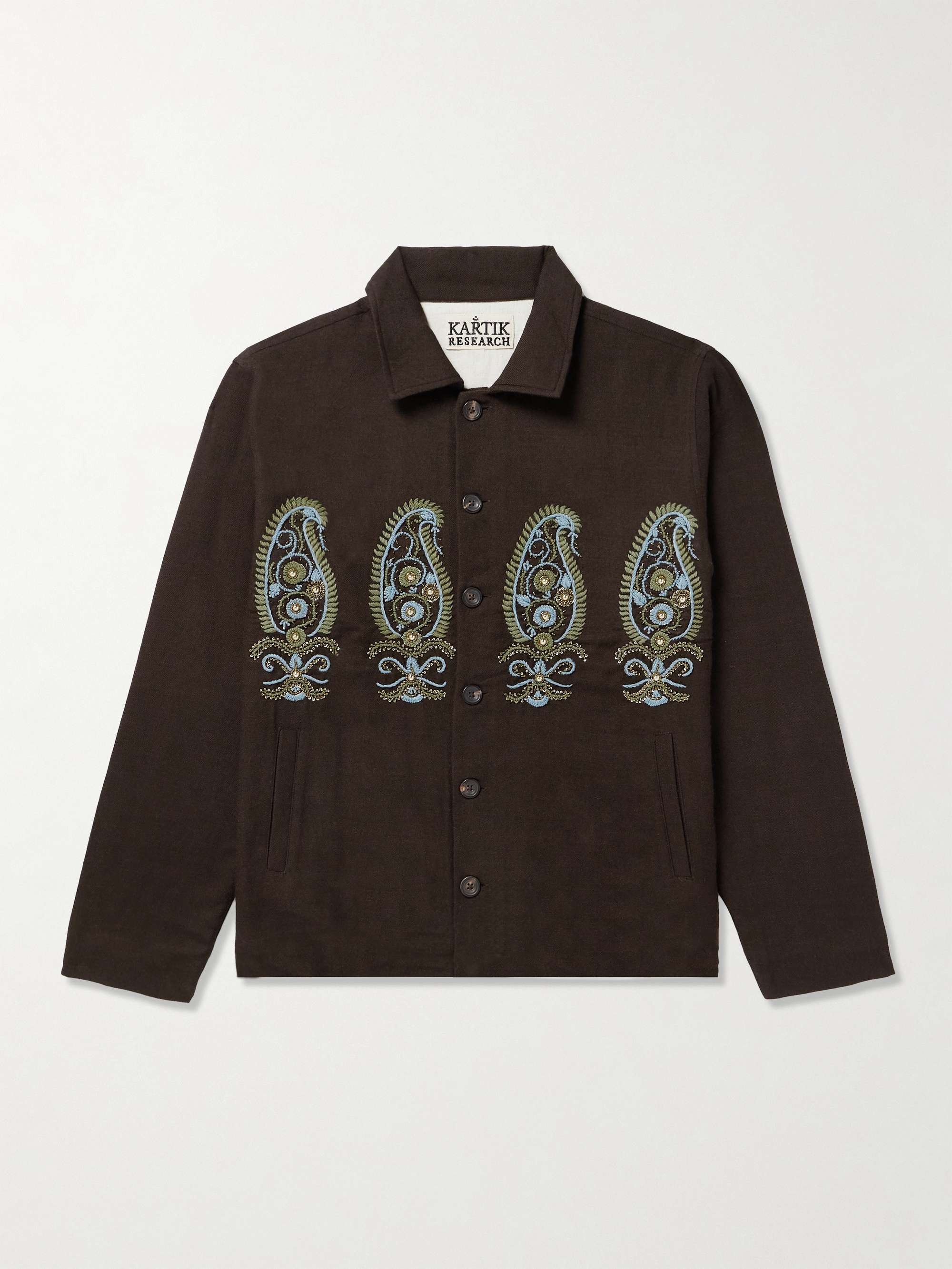 Embroidered Wool-Twill Jacket view