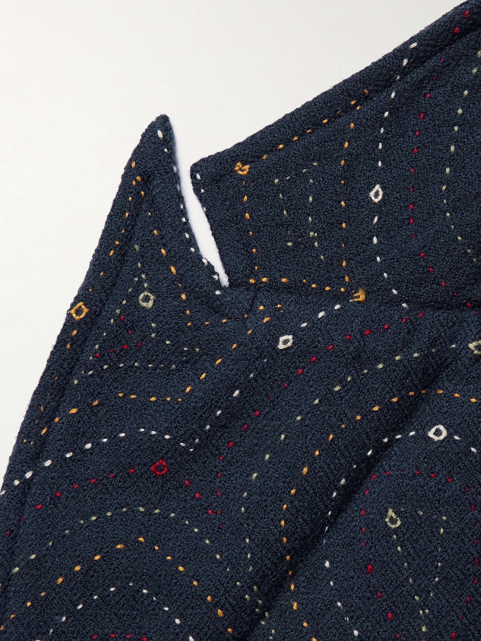 Double-Breasted Embroidered Wool Blazer view