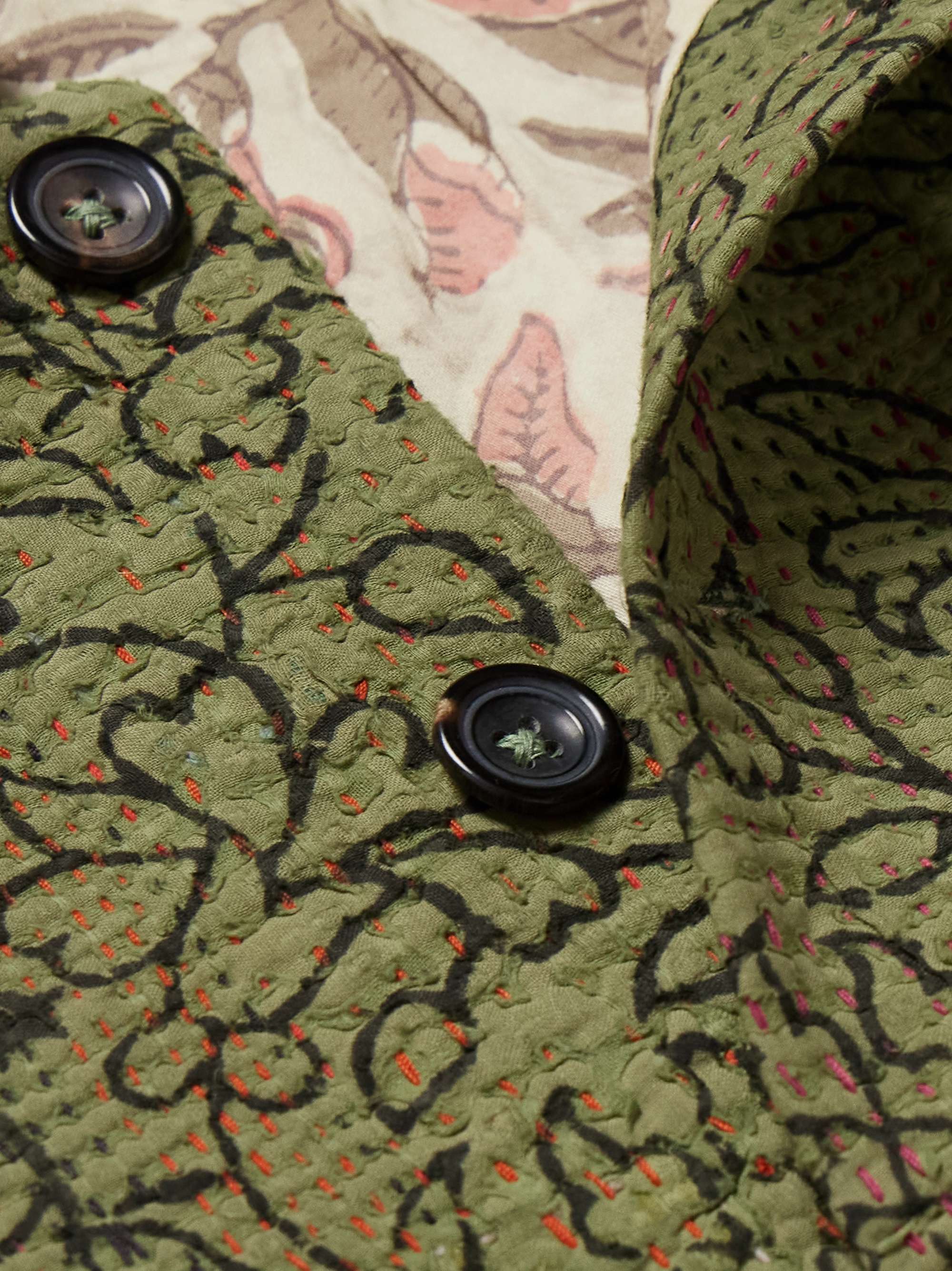 Embroidered Printed Cotton Jacket view