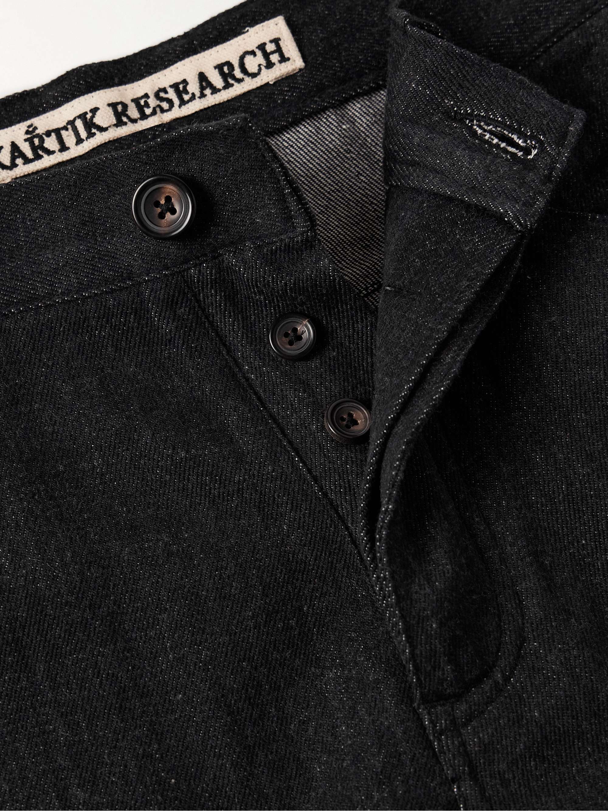 Straight-Leg Embellished Embroidered Jeans view