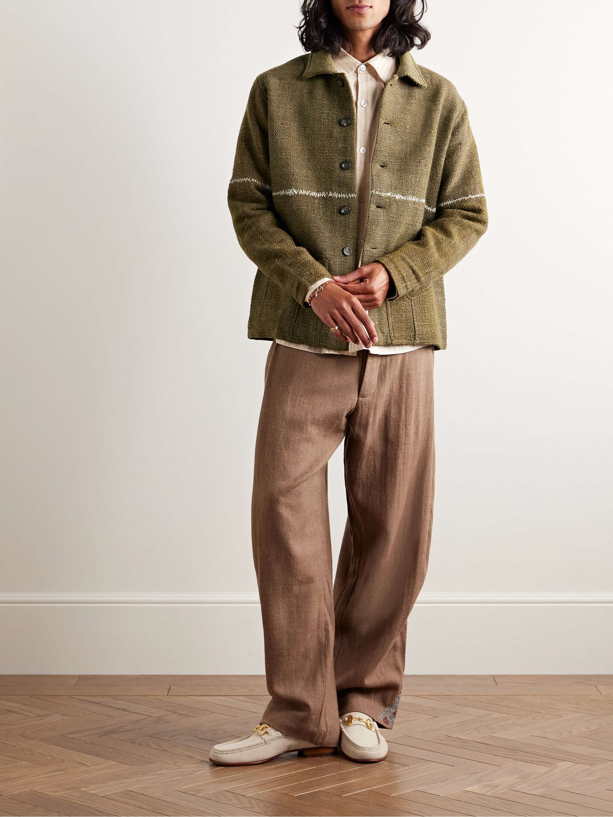 Embroidered Wool Chore Jacket view