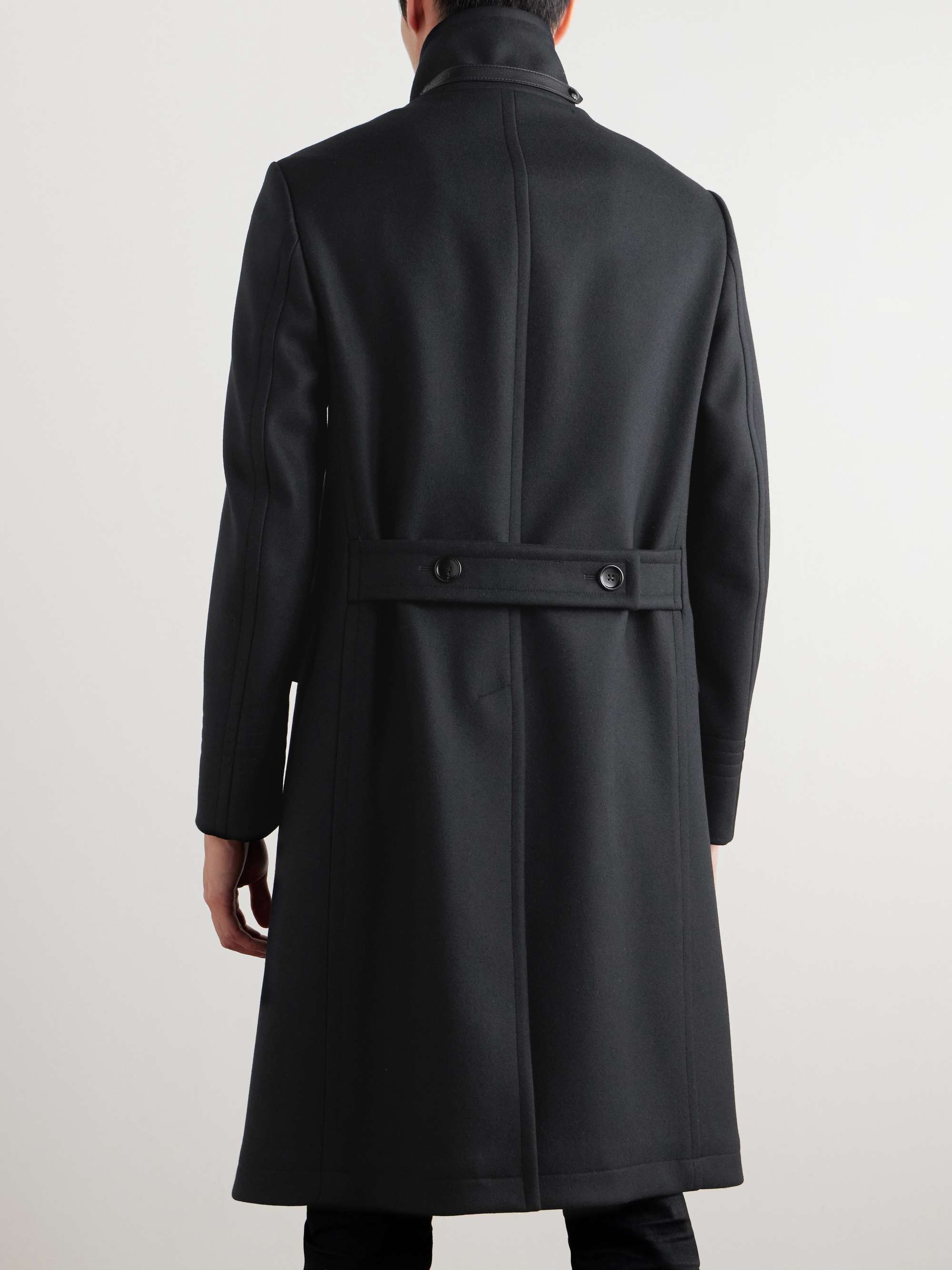 Double-Breasted Wool-Felt Coat view