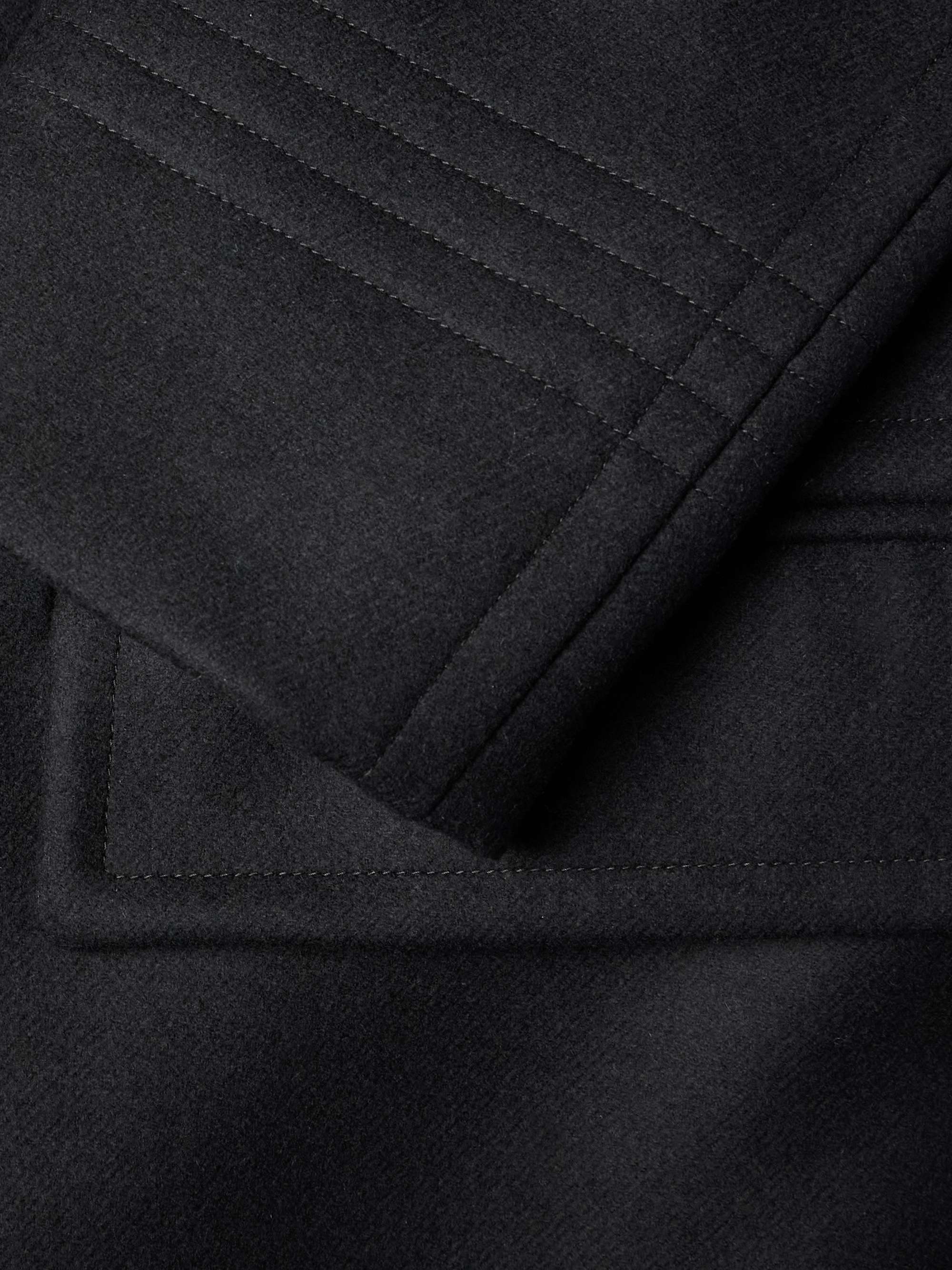 Double-Breasted Wool-Felt Coat view