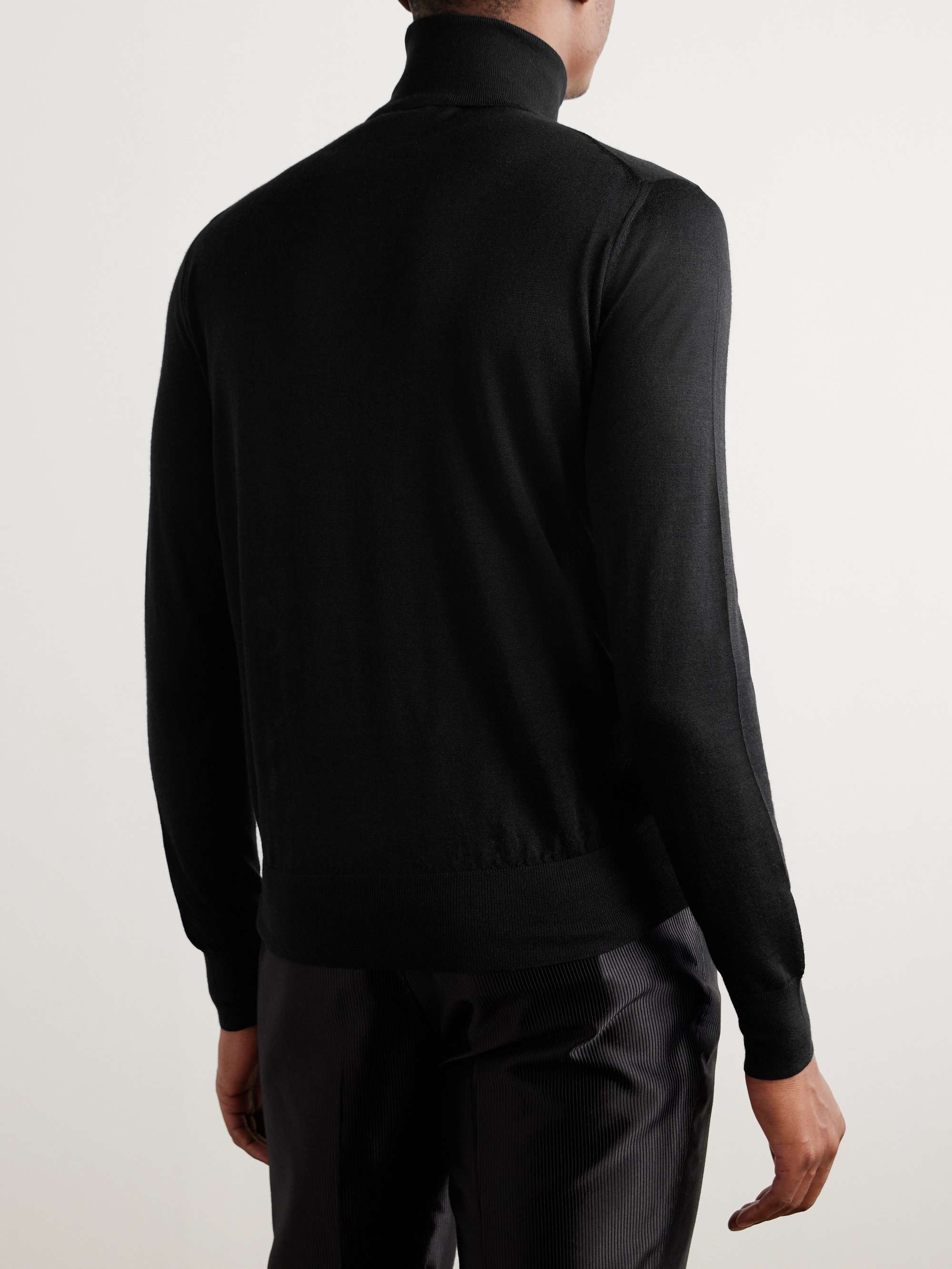 Cashmere and Silk-Blend Rollneck Sweater view