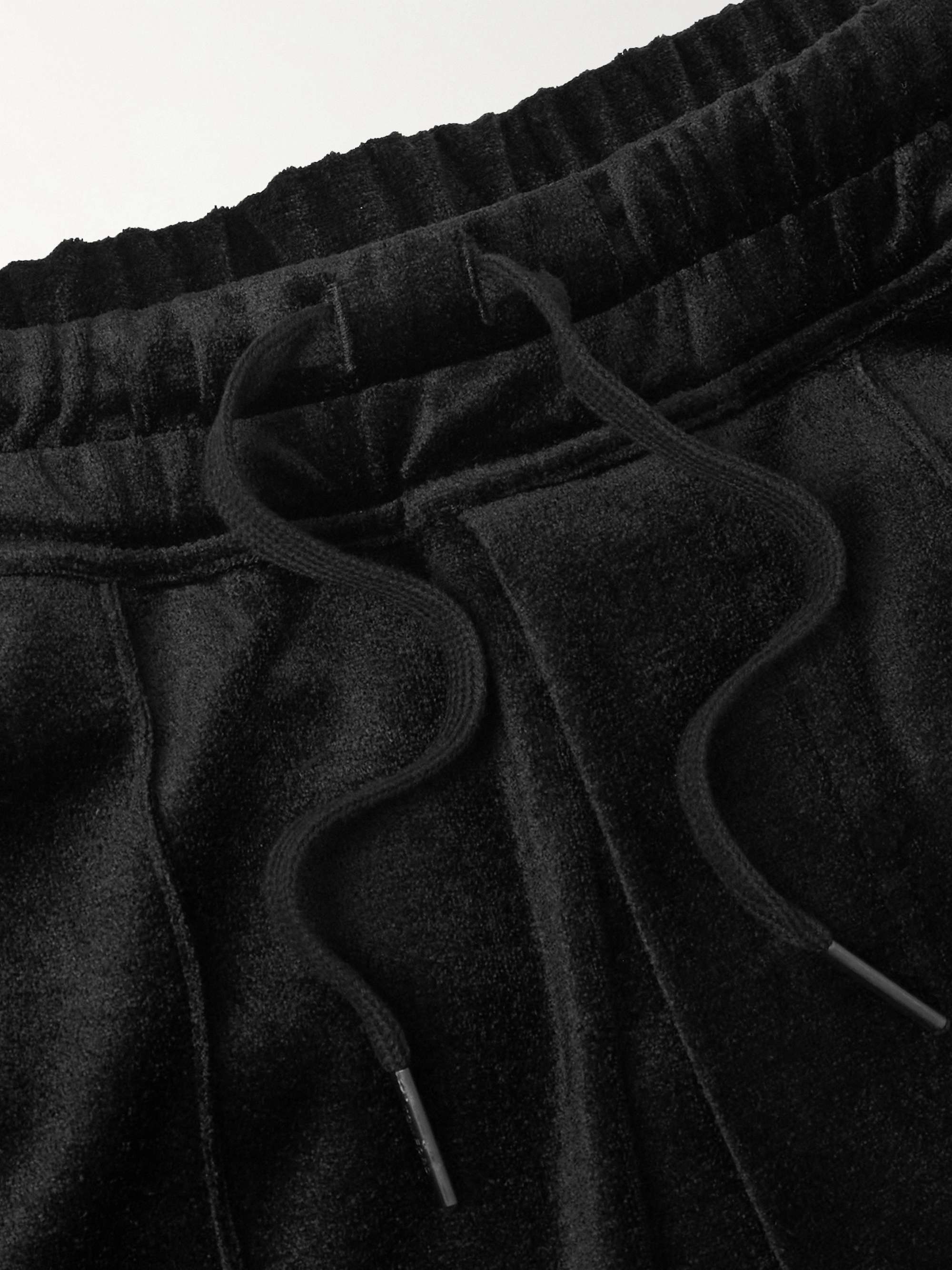 Wide-Leg Silk and Cotton-Blend Velvet Trousers view