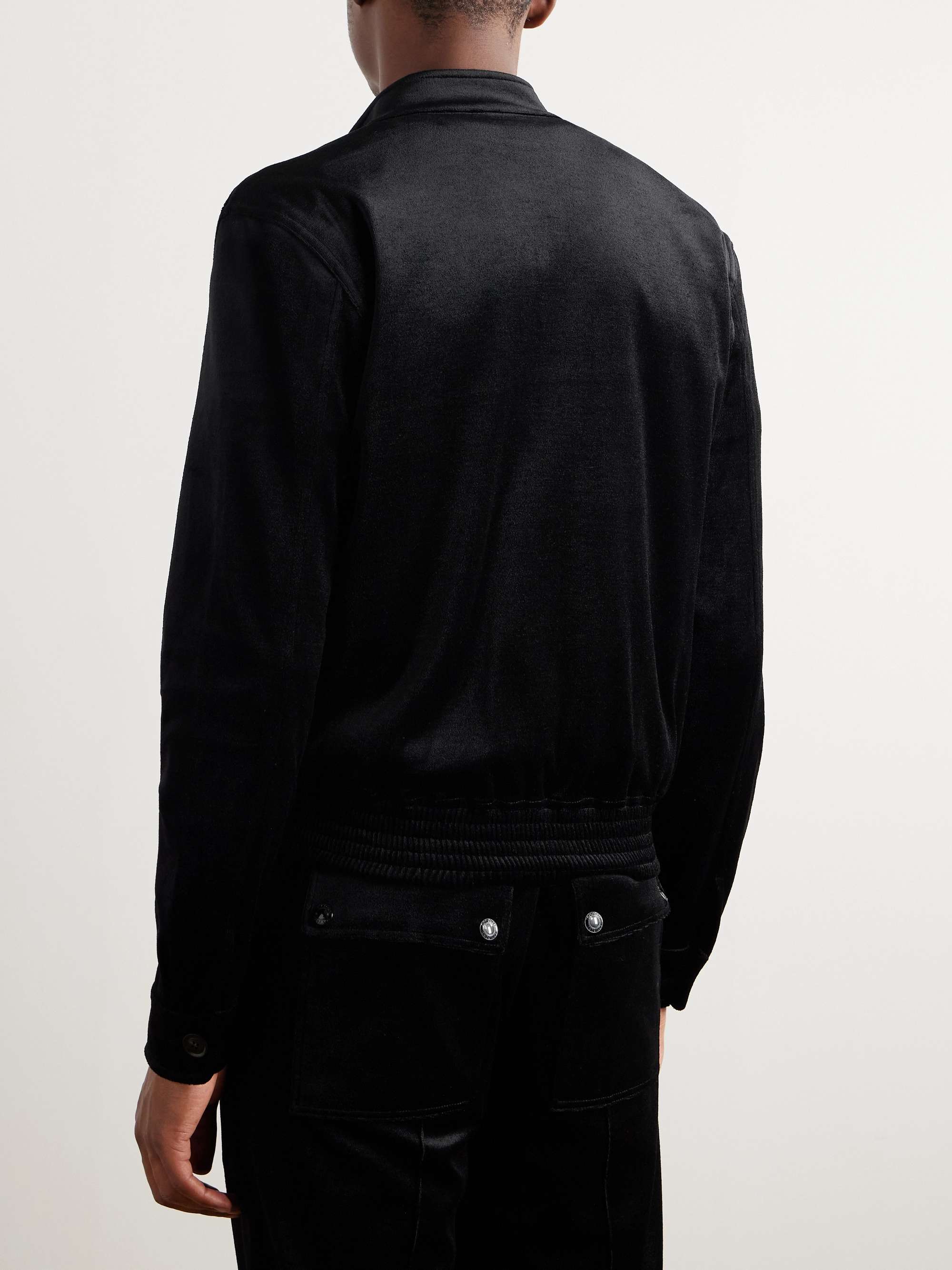 Silk and Cotton-Blend Velvet Track Jacket view