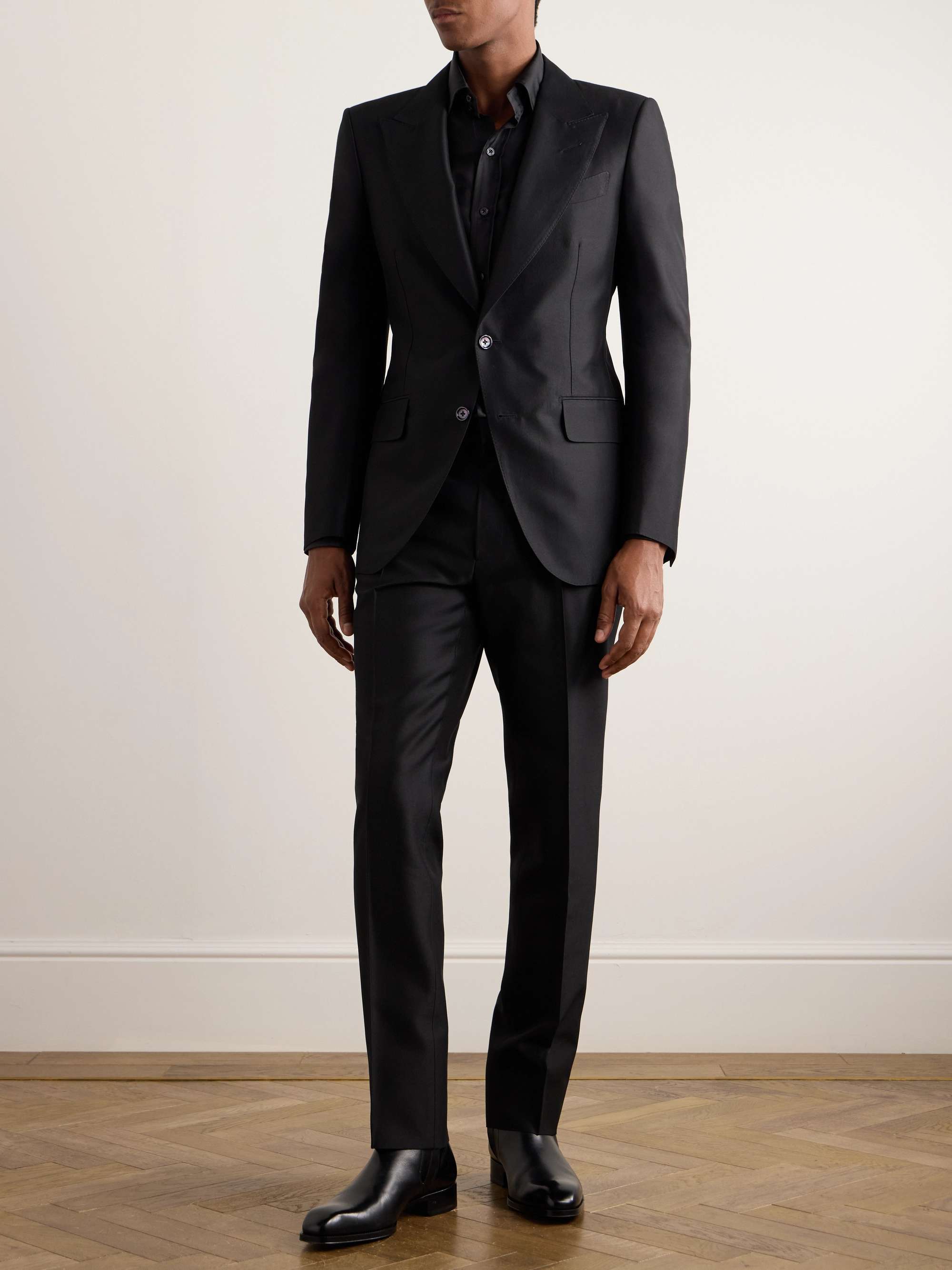 Dyylan Wool and Silk-Blend Twill Suit Jacket view