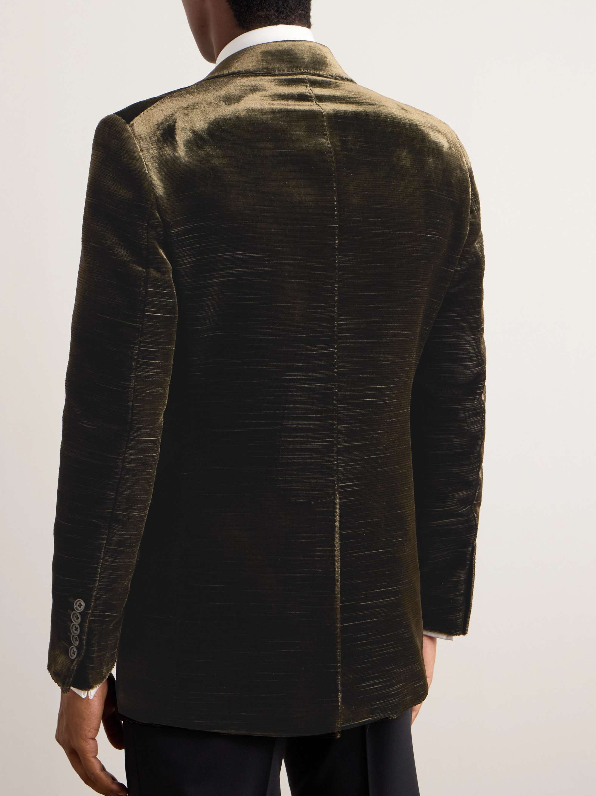 Atticus Slim-Fit Cotton-Velvet Blazer view