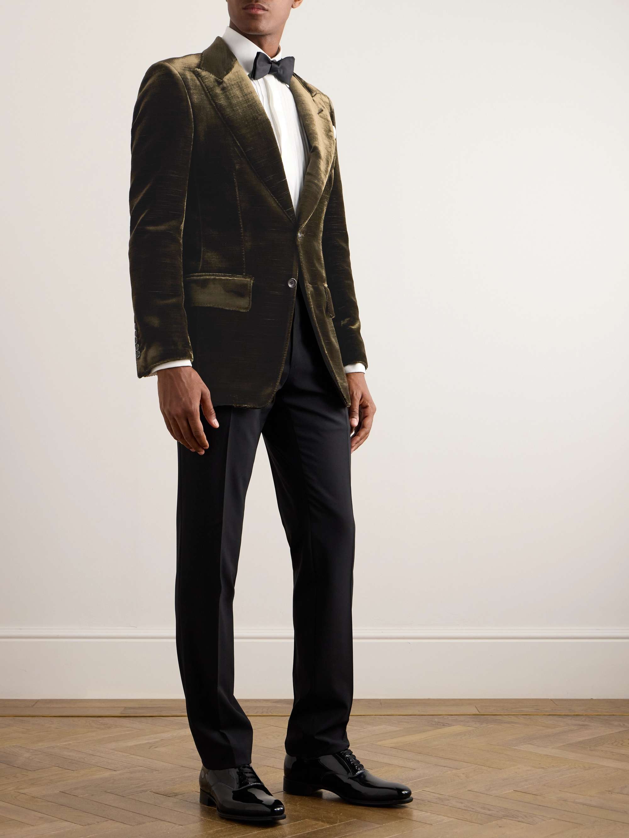 Atticus Slim-Fit Cotton-Velvet Blazer view