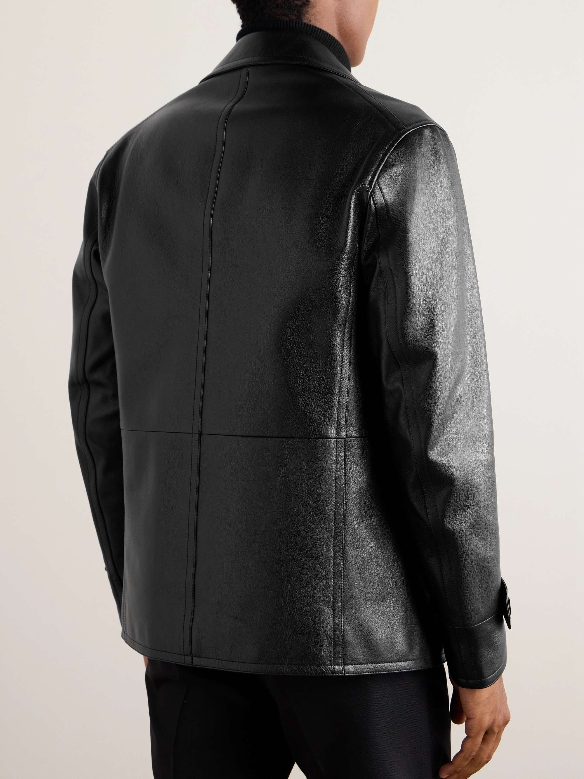 Leather Peacoat view