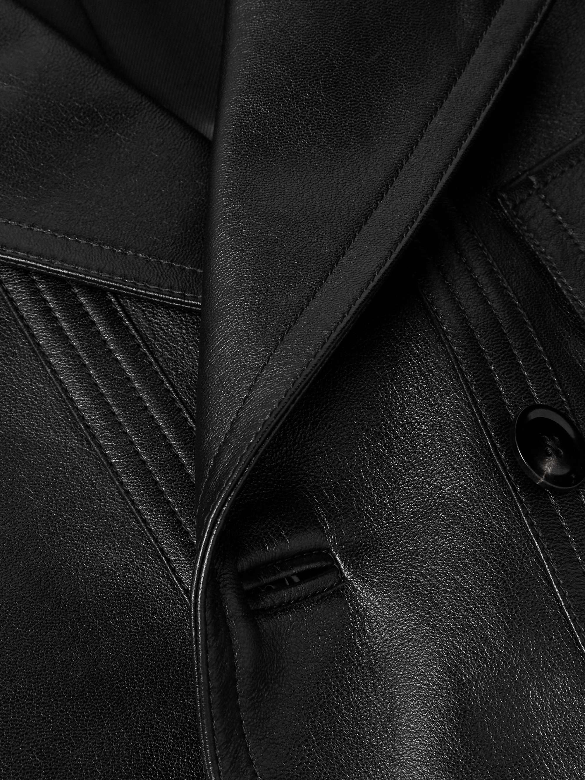 Leather Peacoat view