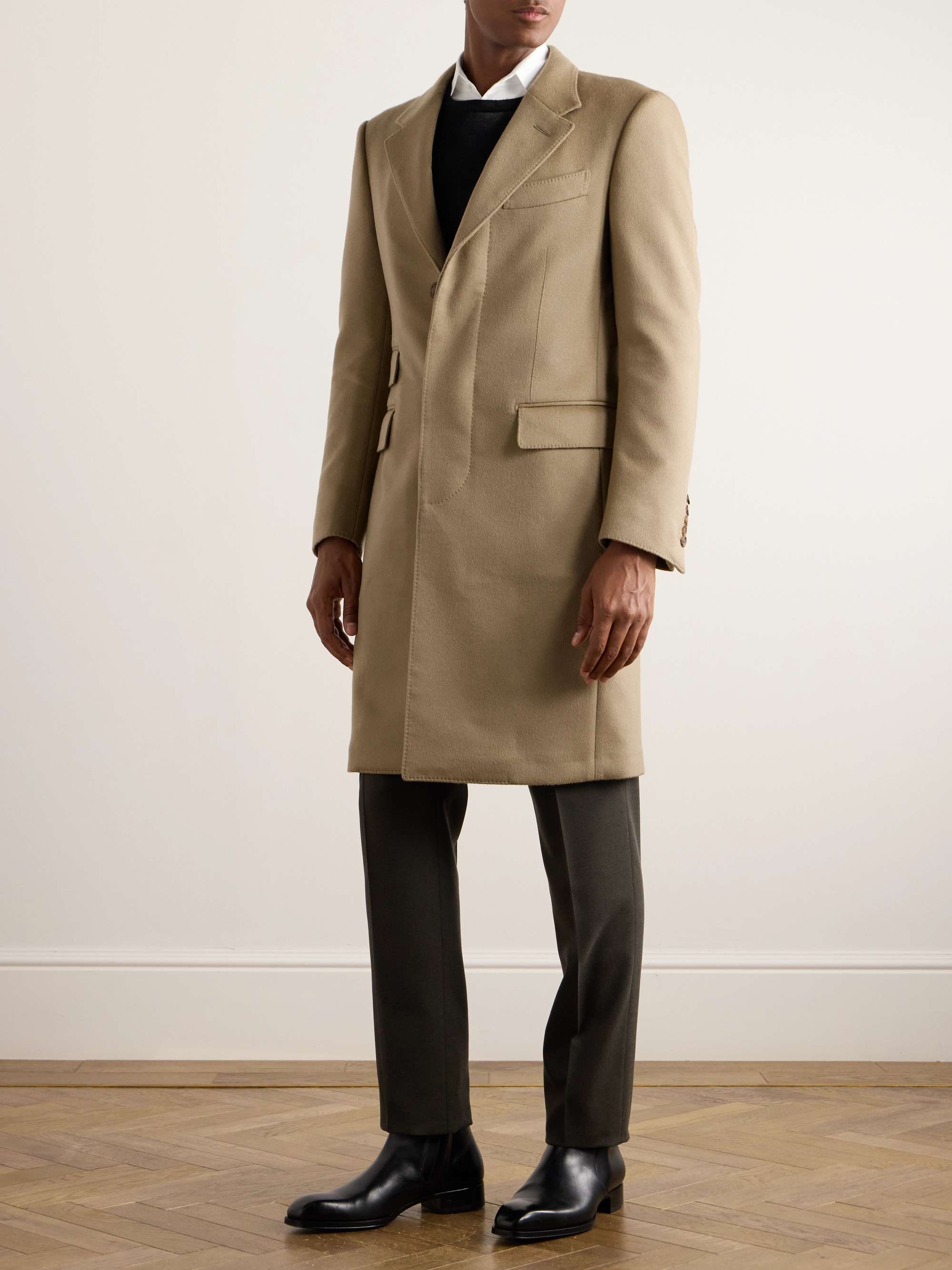 Brushed Wool and Cashmere-Blend Coat view