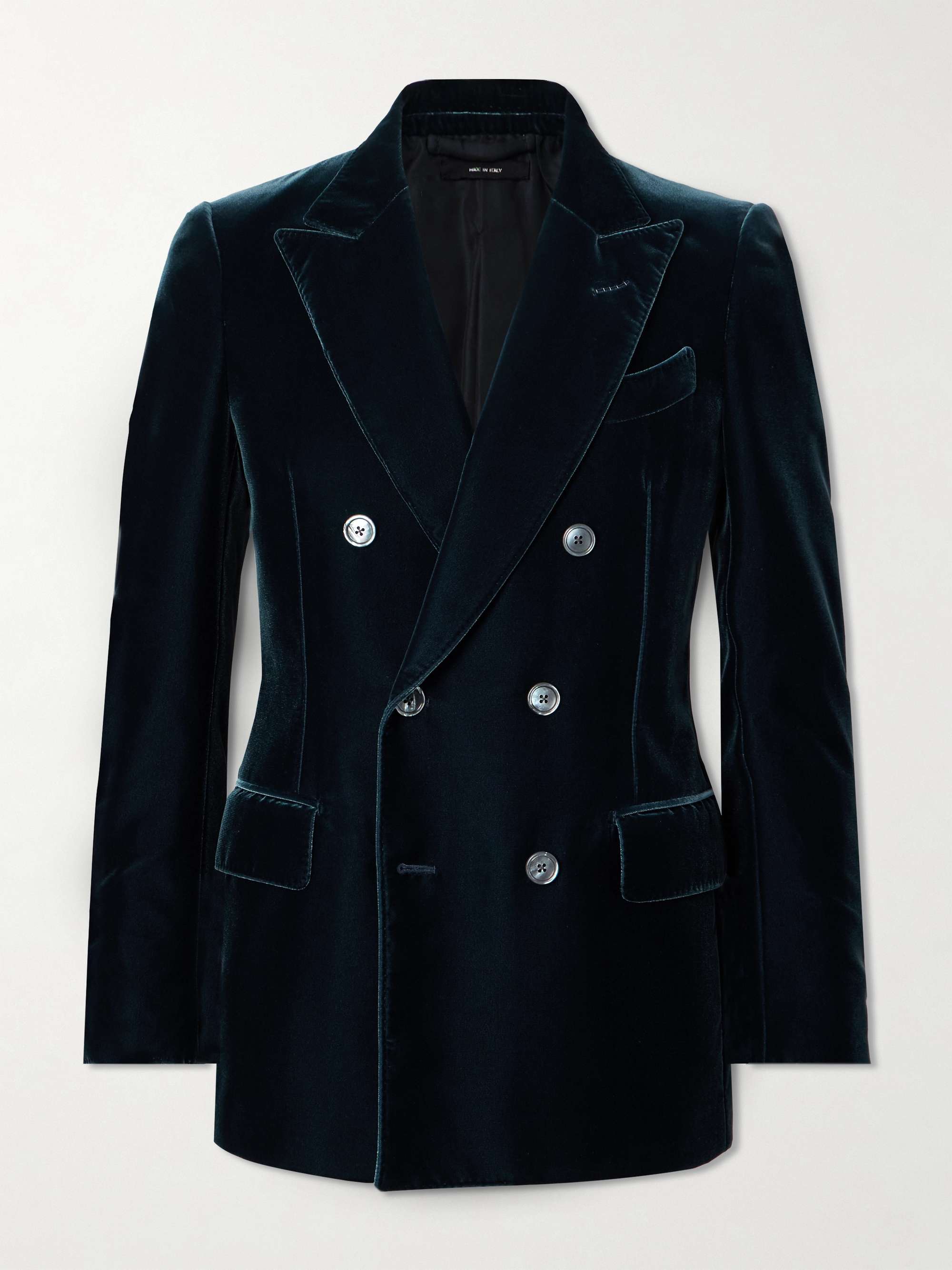 Dyylan Double-Breasted Velvet Tuxedo Jacket view