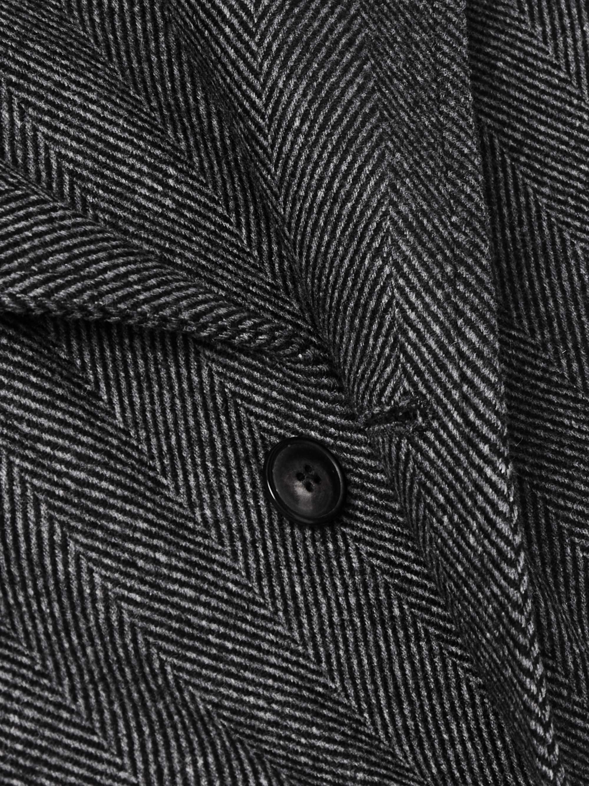Traveler Herringbone Wool and Cashmere-Blend Shirt Jacket view