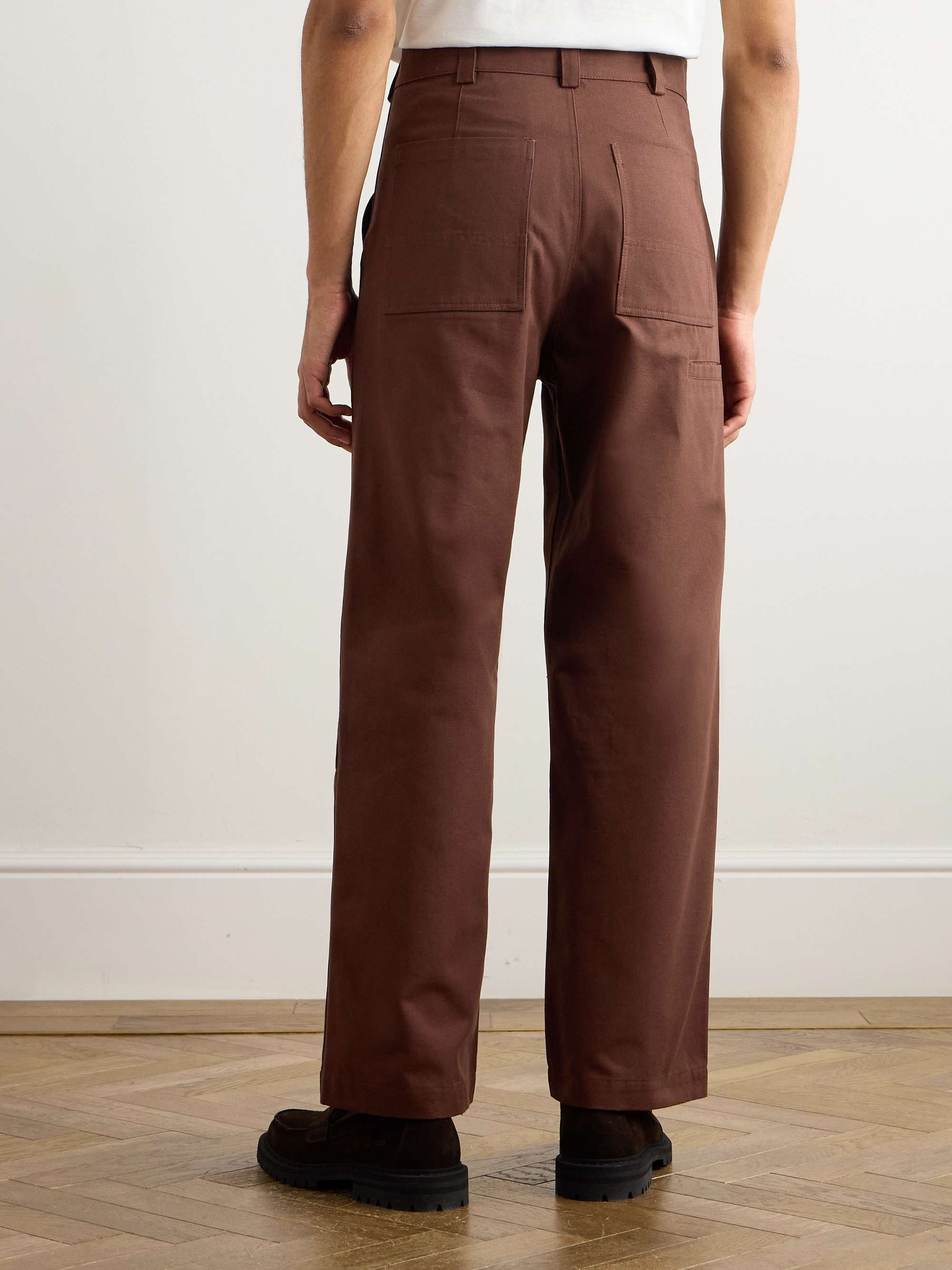 Garden Straight-Leg Cotton-Canvas Trousers view
