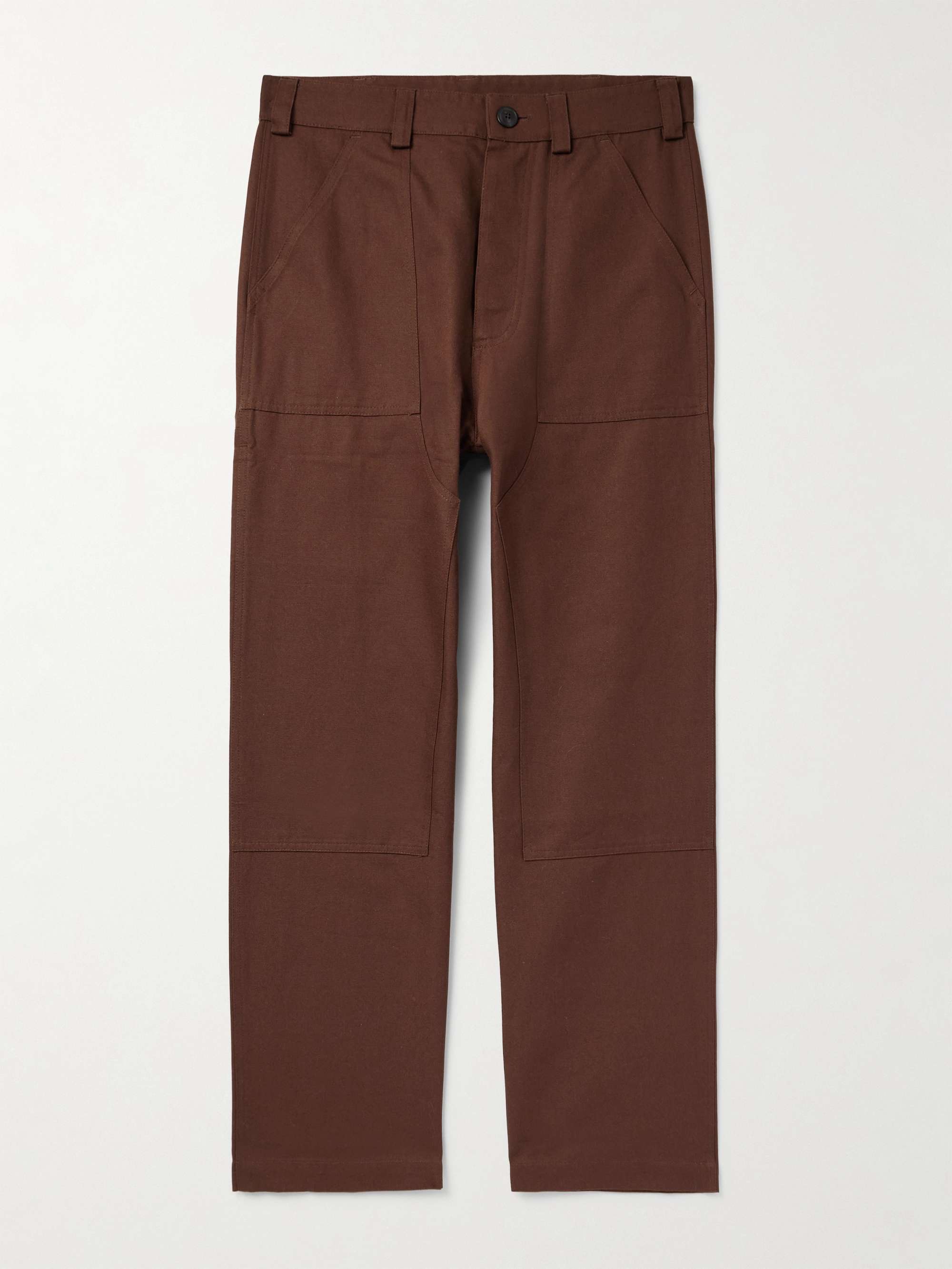 Garden Straight-Leg Cotton-Canvas Trousers view