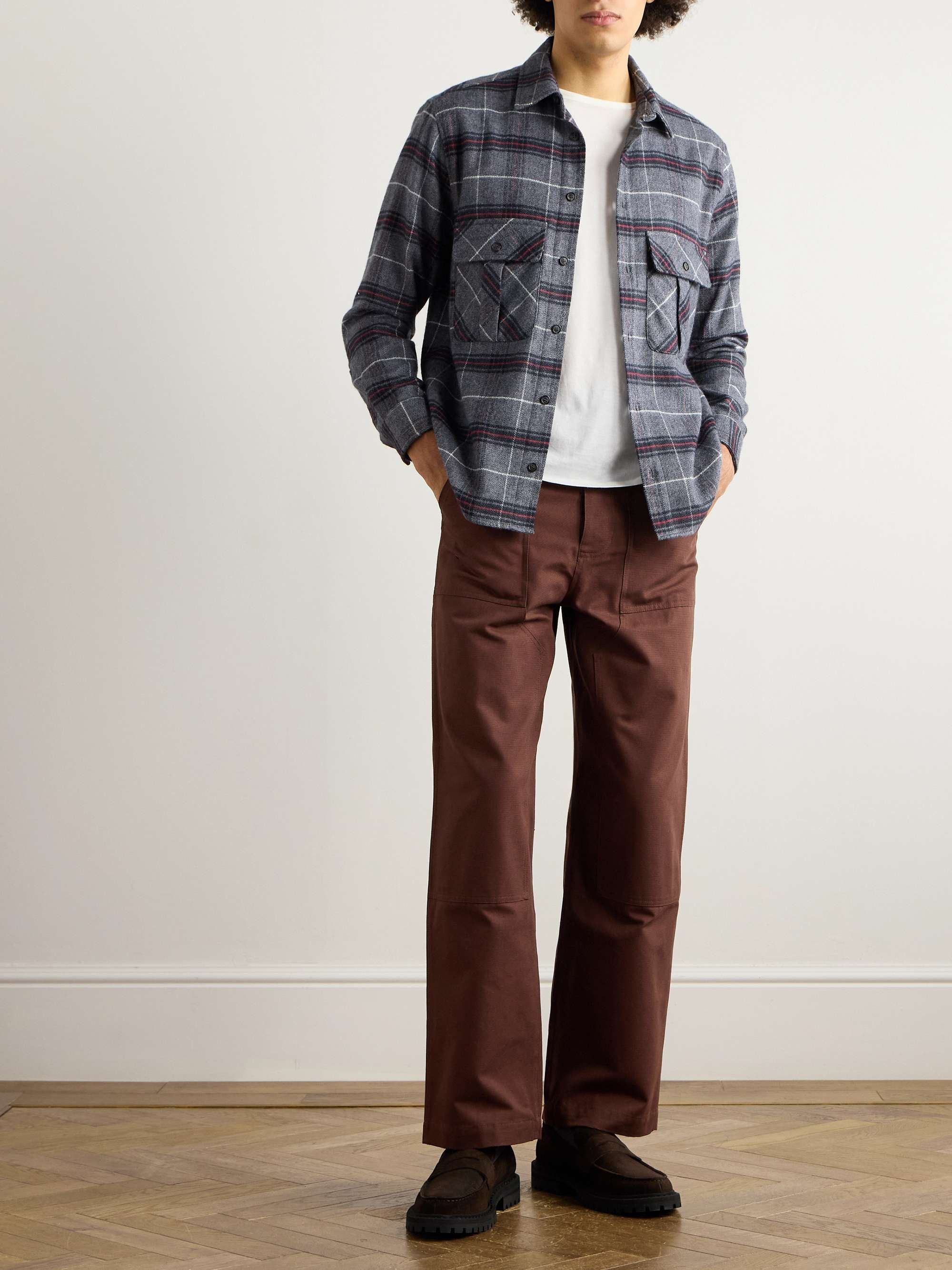 Garden Straight-Leg Cotton-Canvas Trousers view