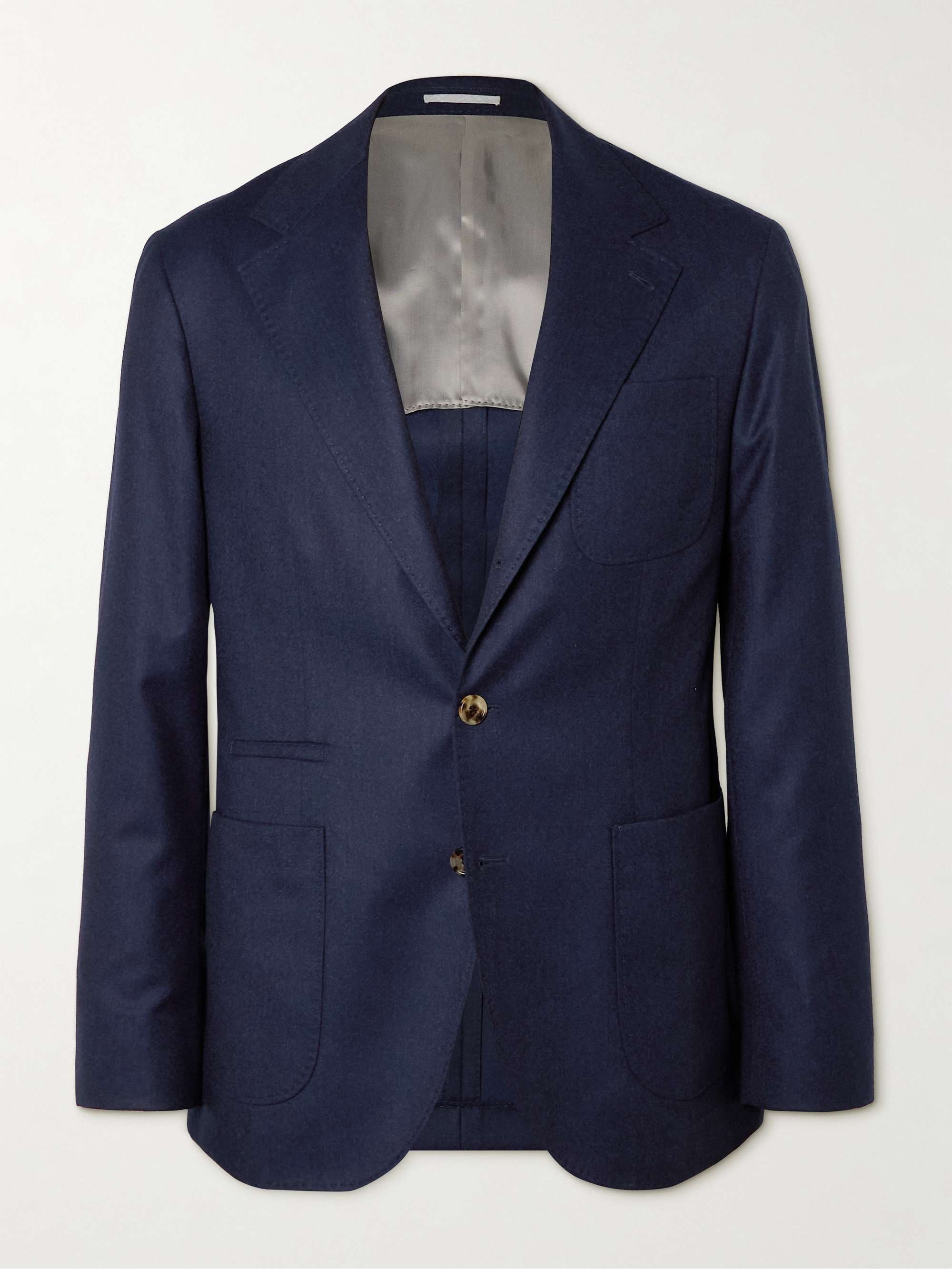 Unstructured Virgin Wool-Flannel Blazer view