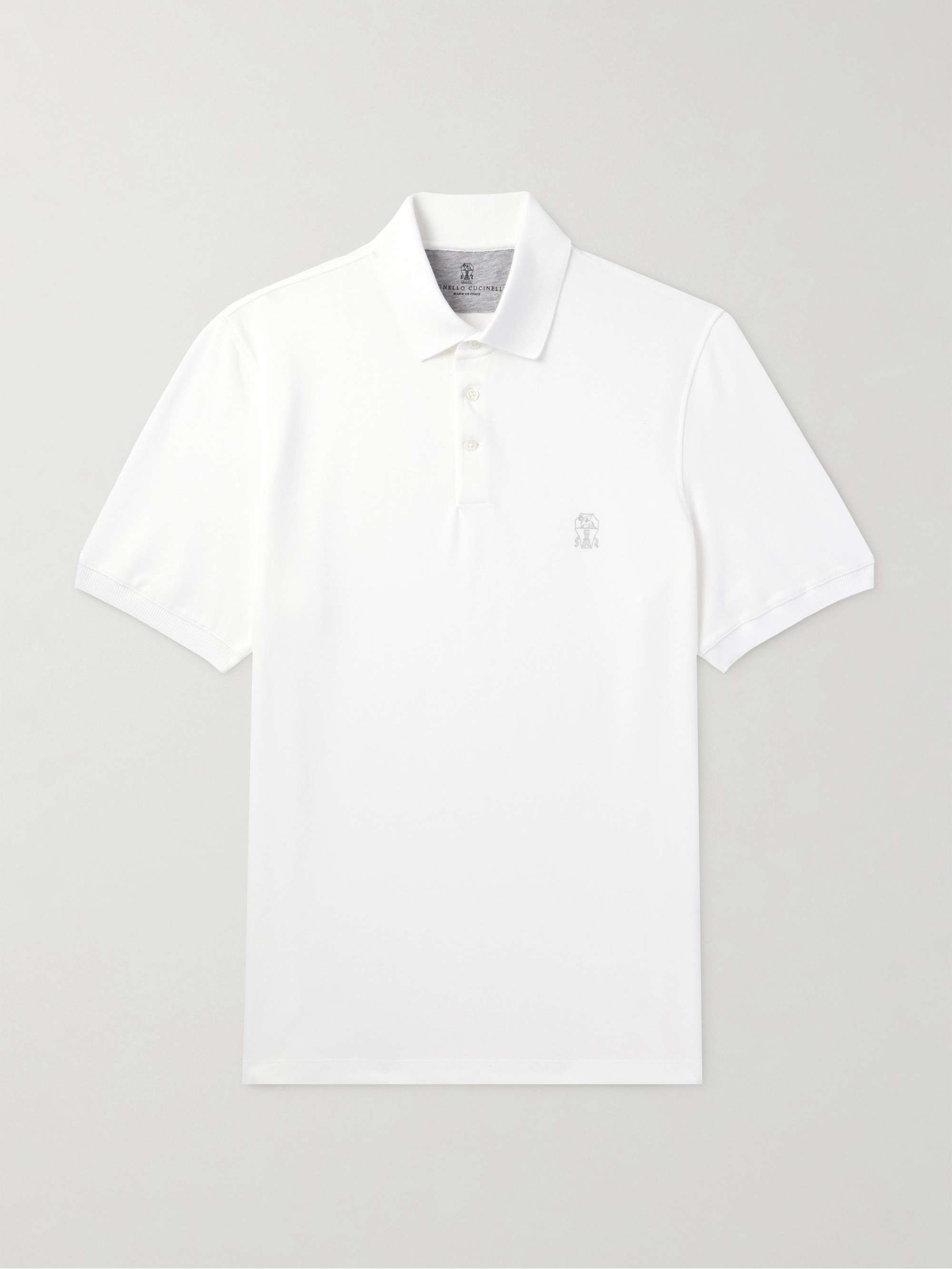 Logo-Print Cotton-Piqué Polo Shirt view