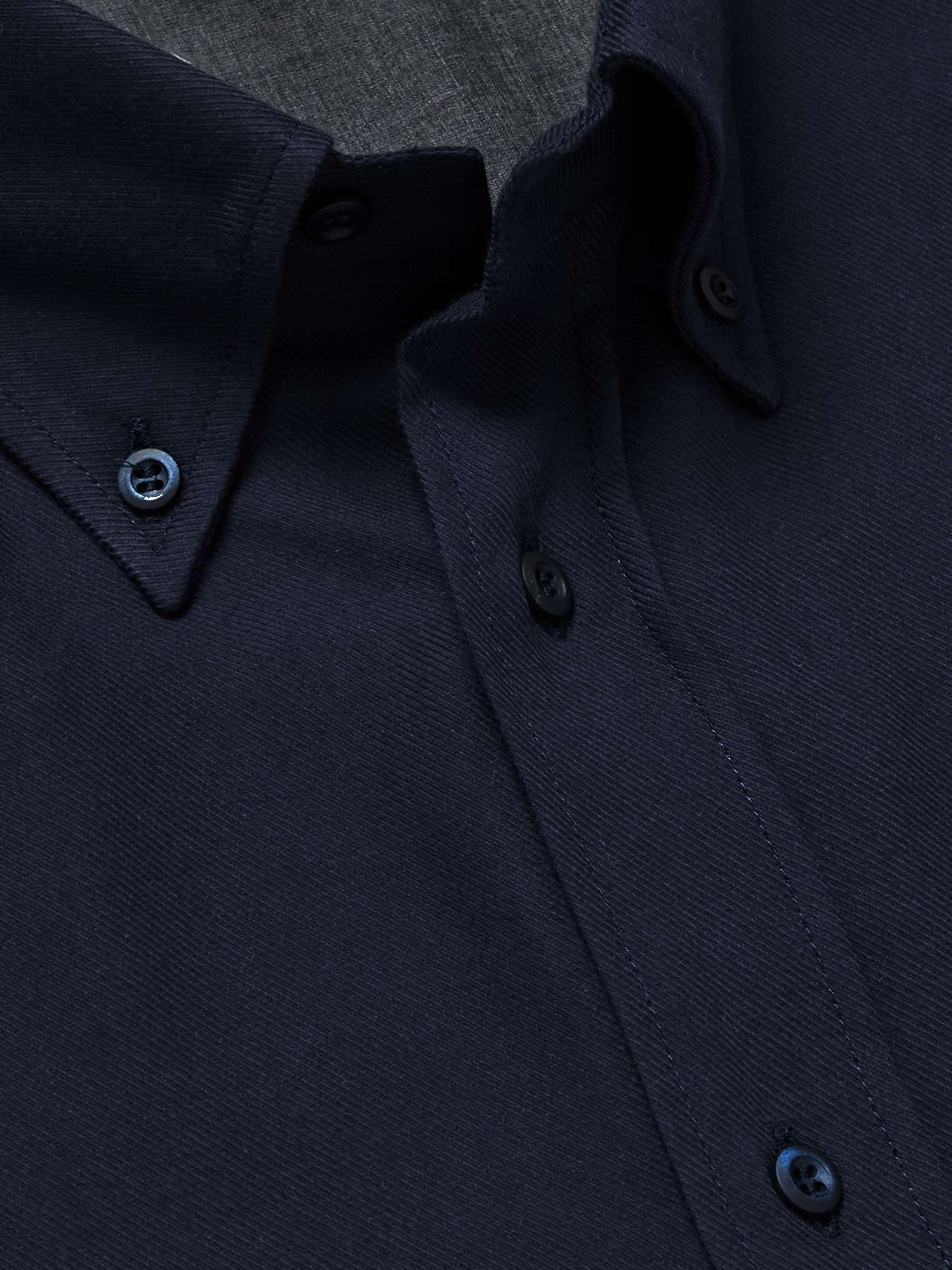 Slim-Fit Button-Down Collar Cotton and Cashmere-Blend Shirt view