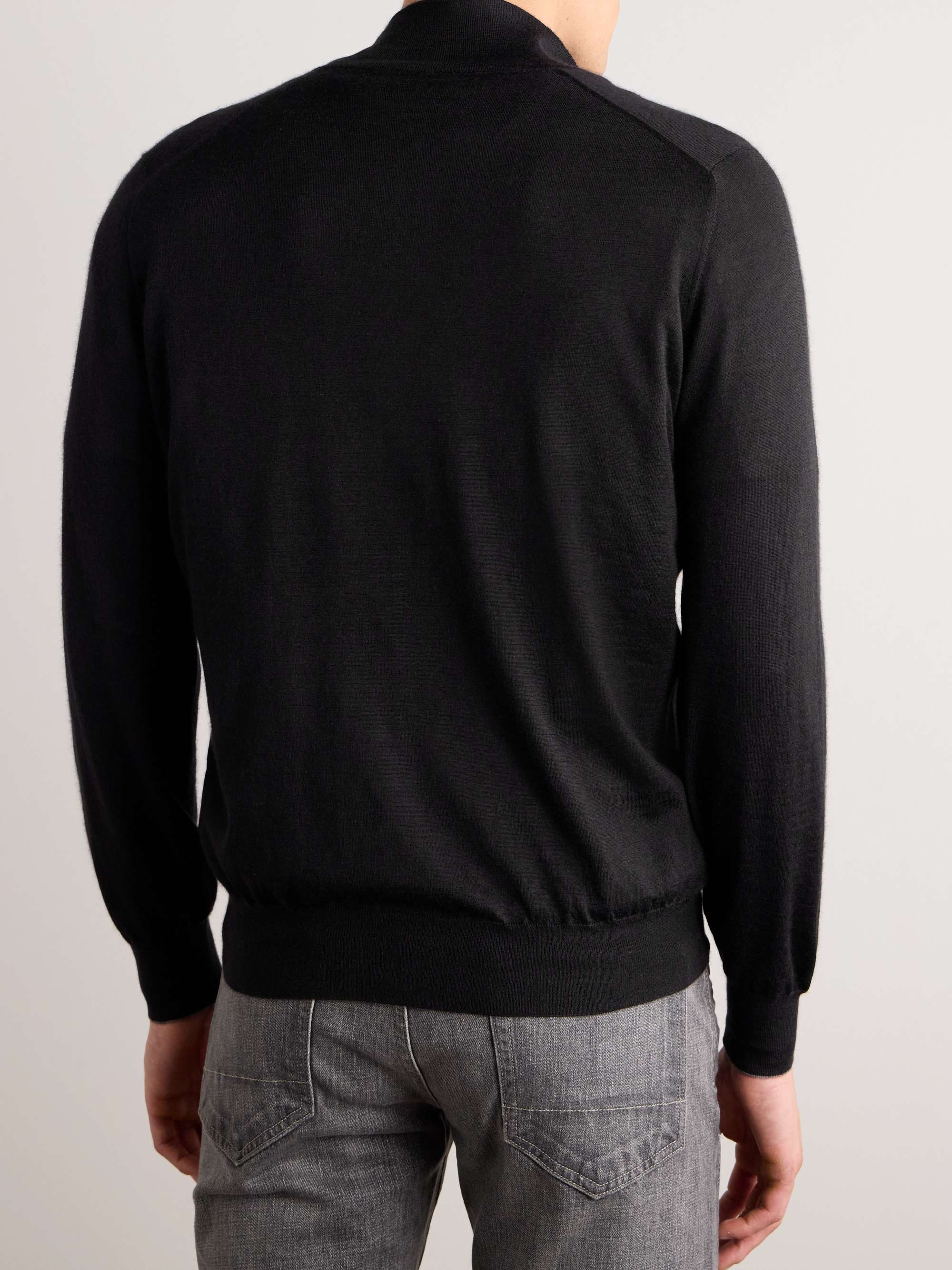 Cashmere and Silk-Blend Zip-Up Sweater view
