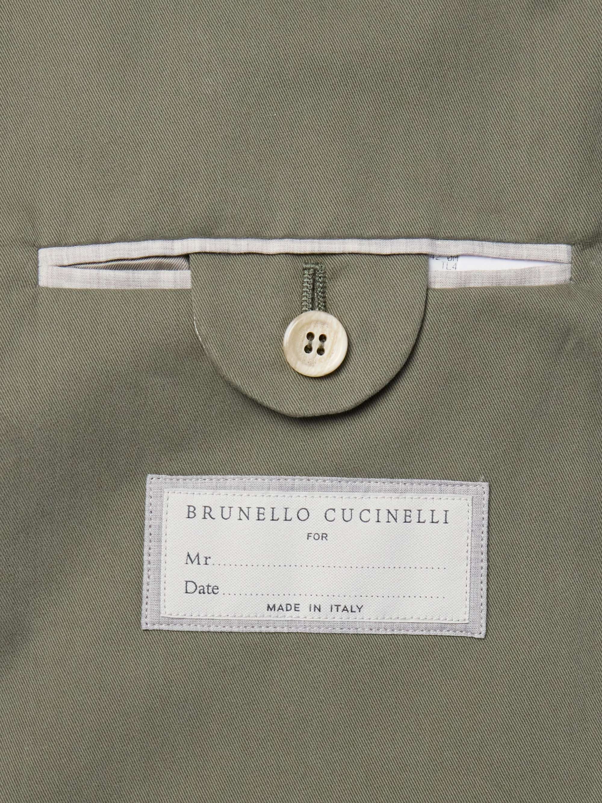 Double-Breasted Cotton-Blend Suit Jacket view