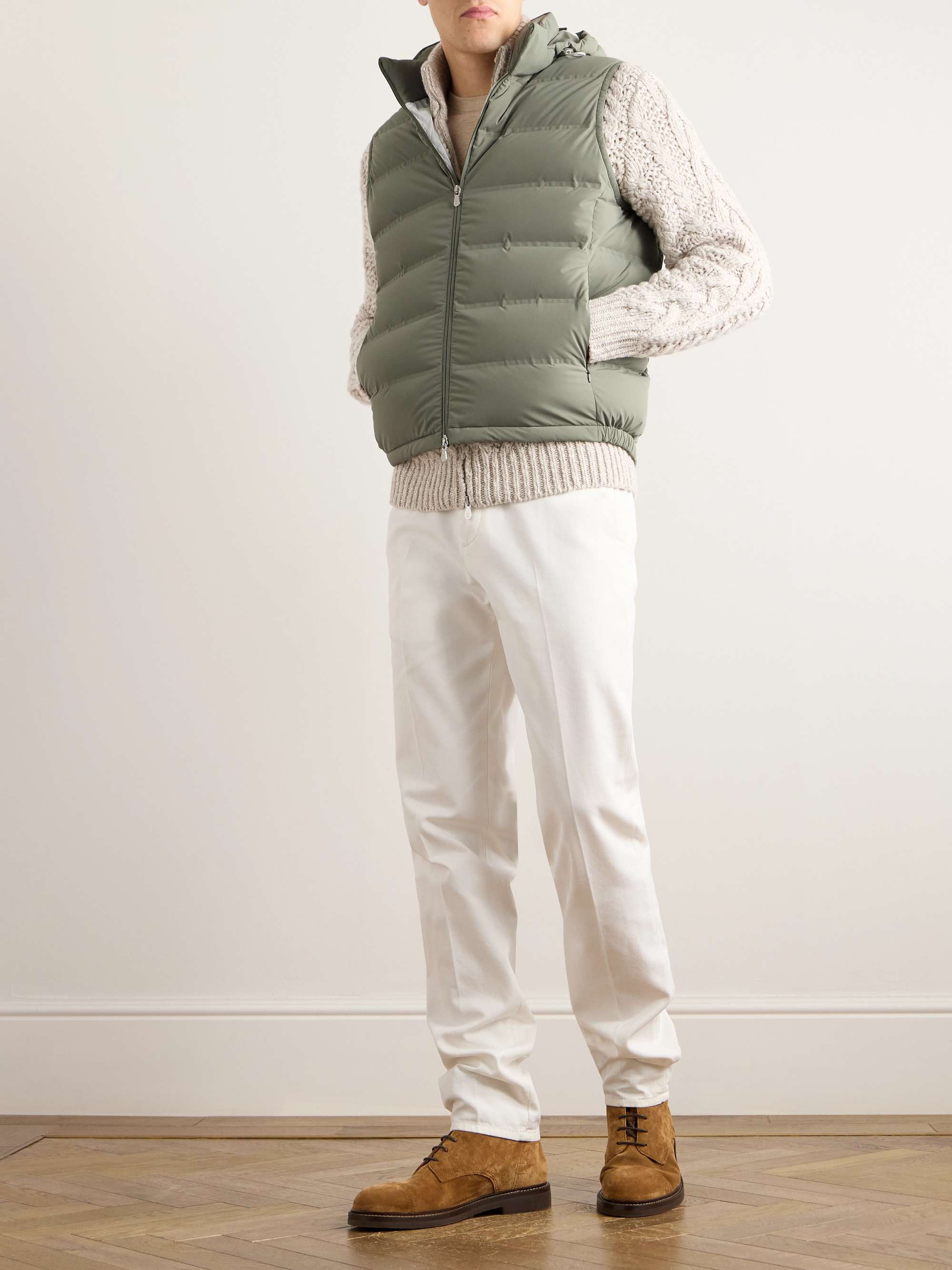 Quilted Shell Hooded Down Gilet view