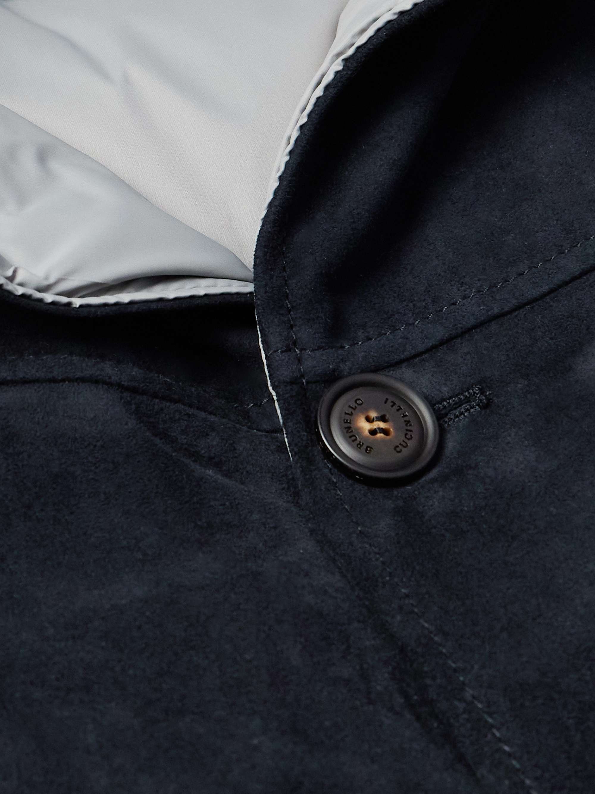 Padded Suede Down Gilet view