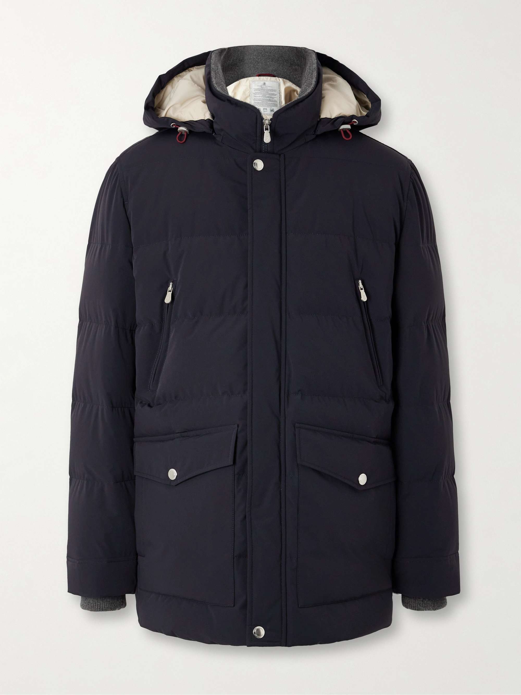 Quilted Shell Hooded Down Coat view