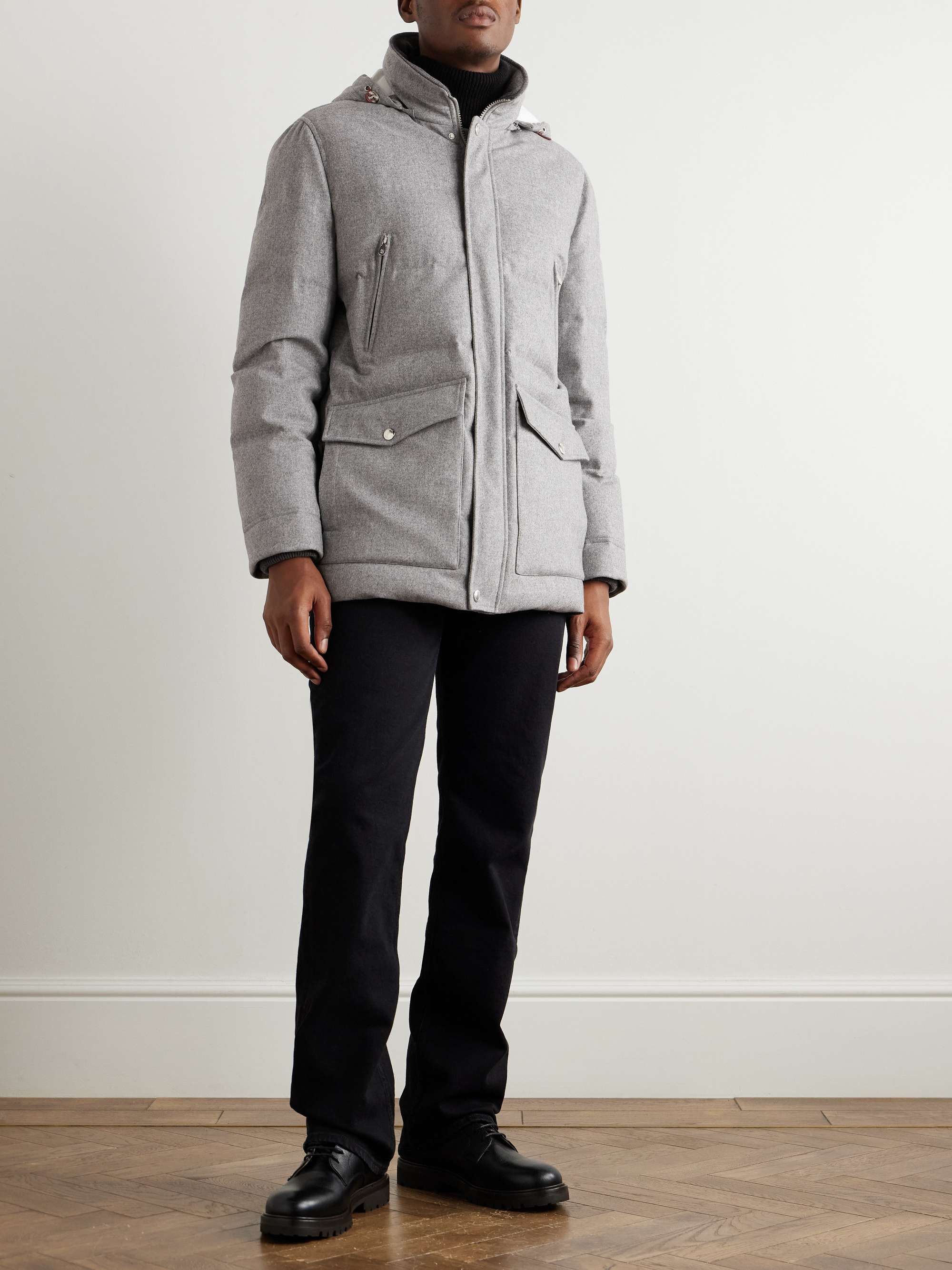 Quilted Wool Down Parka view
