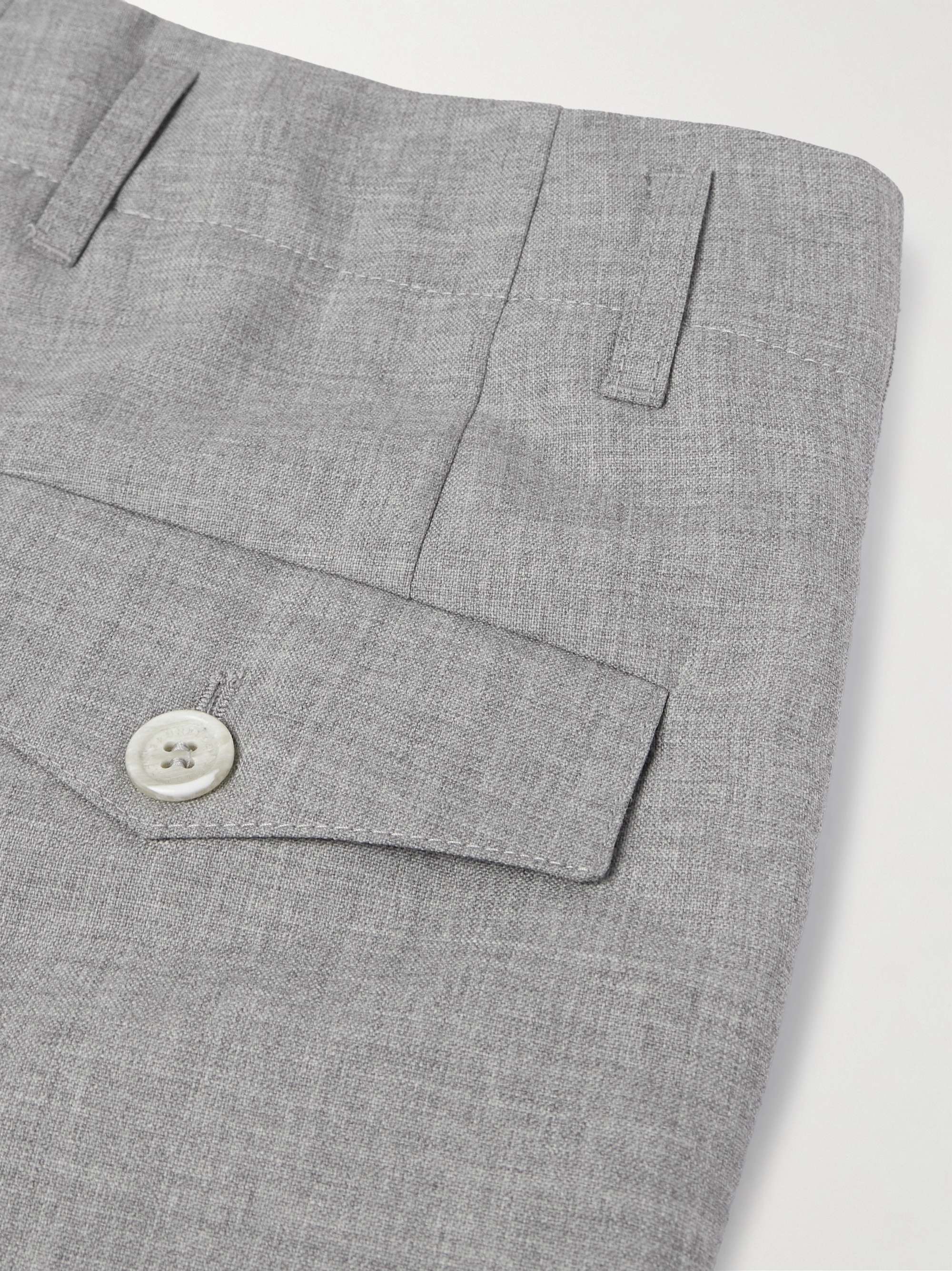 Tapered Pleated Wool Trousers view