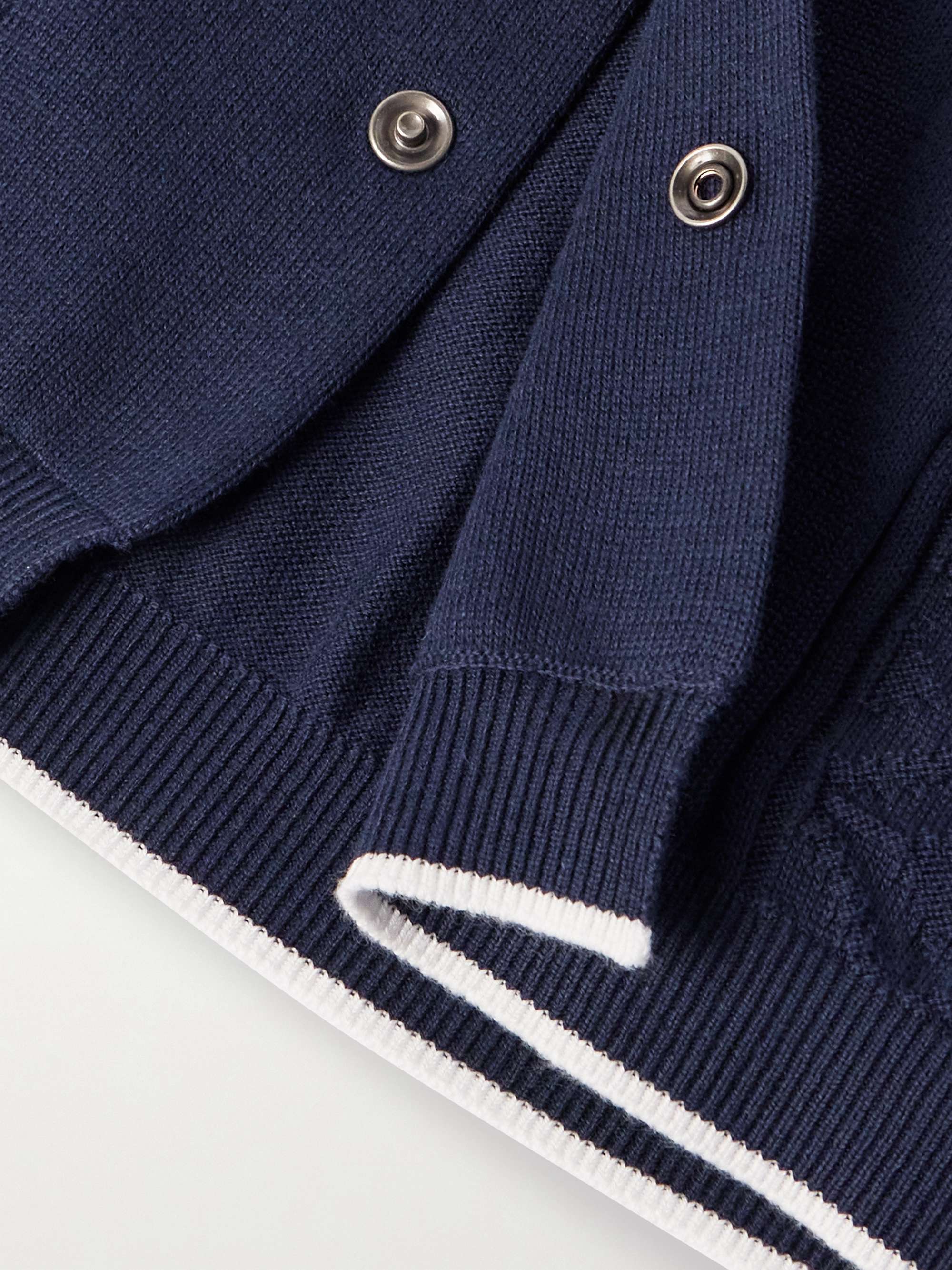 Slim-Fit Jacquard-Knit Cotton Shirt view
