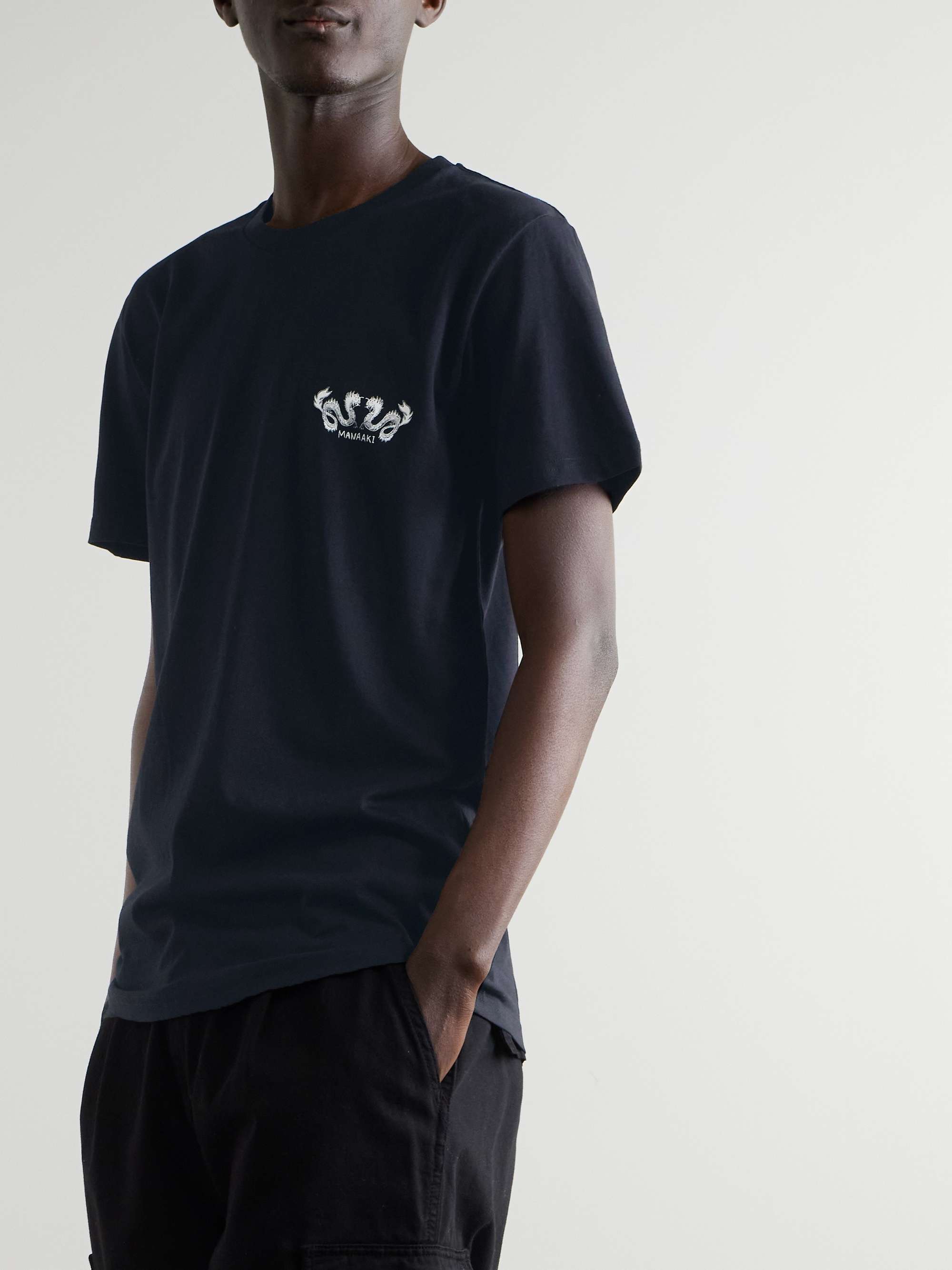 Taniwha Logo-Print Cotton-Jersey T-Shirt view