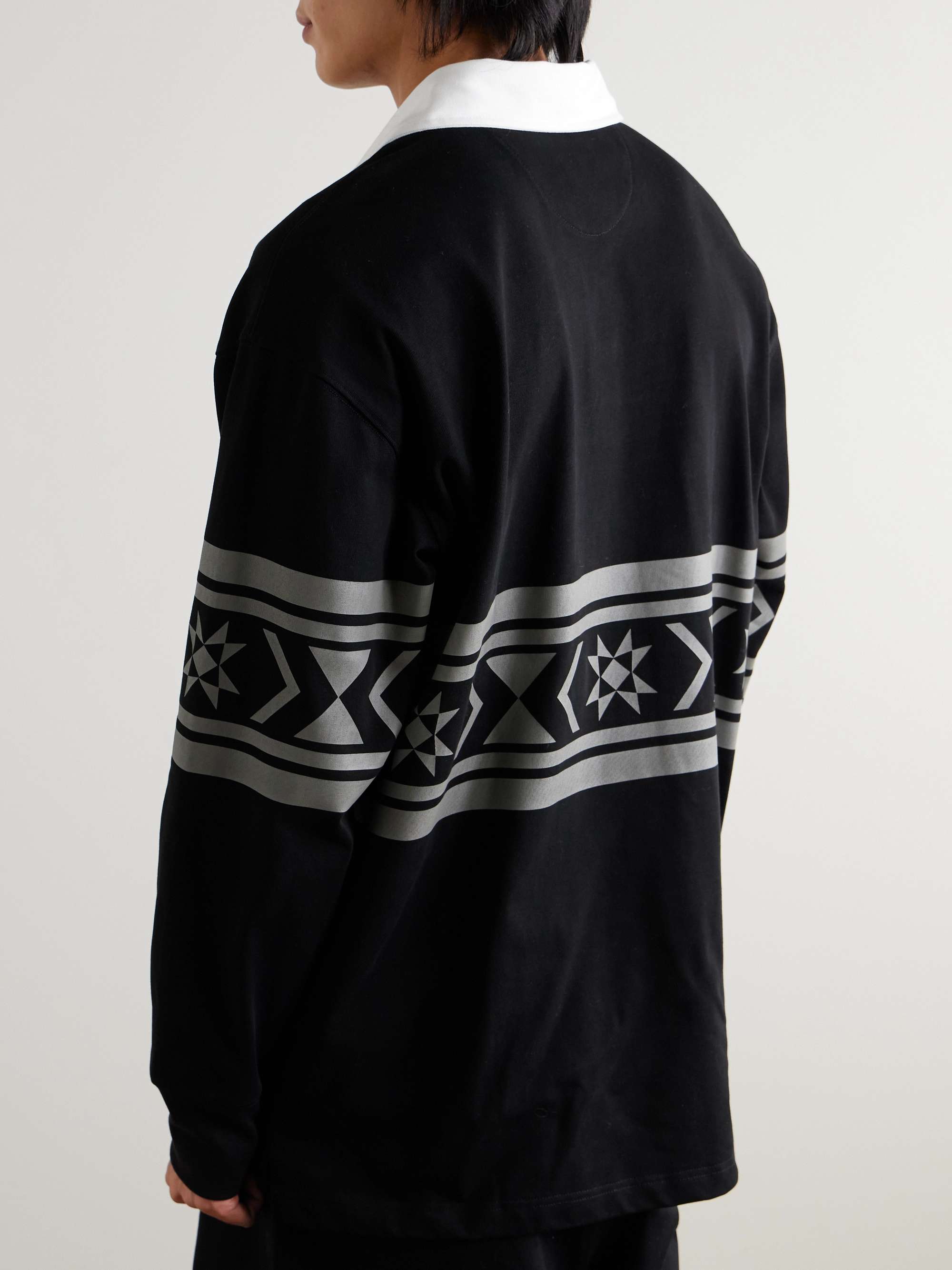 Jonah Printed Cotton-Jersey Polo Shirt view