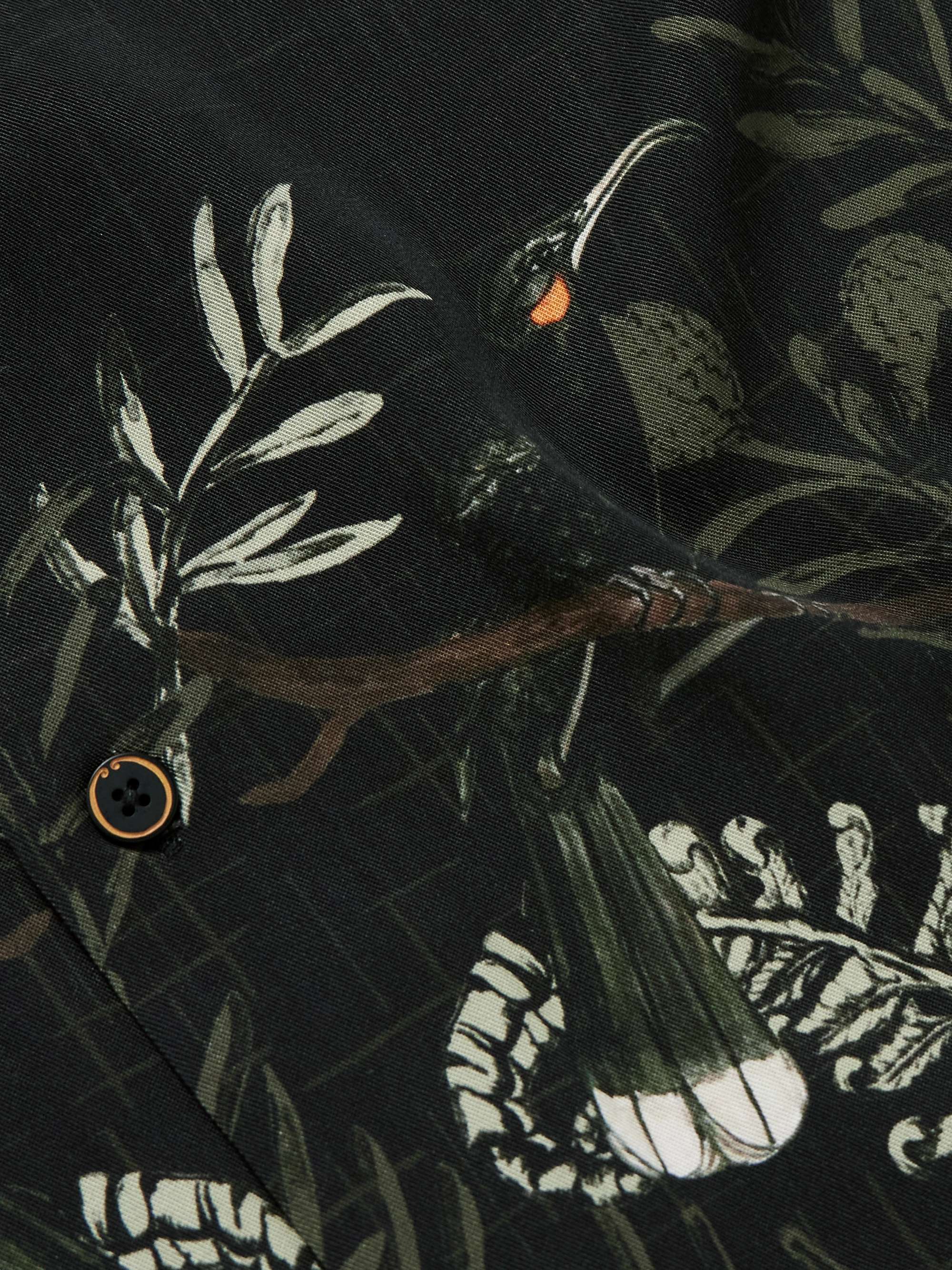 Camp-Collar Printed Lyocell-Twill Shirt view