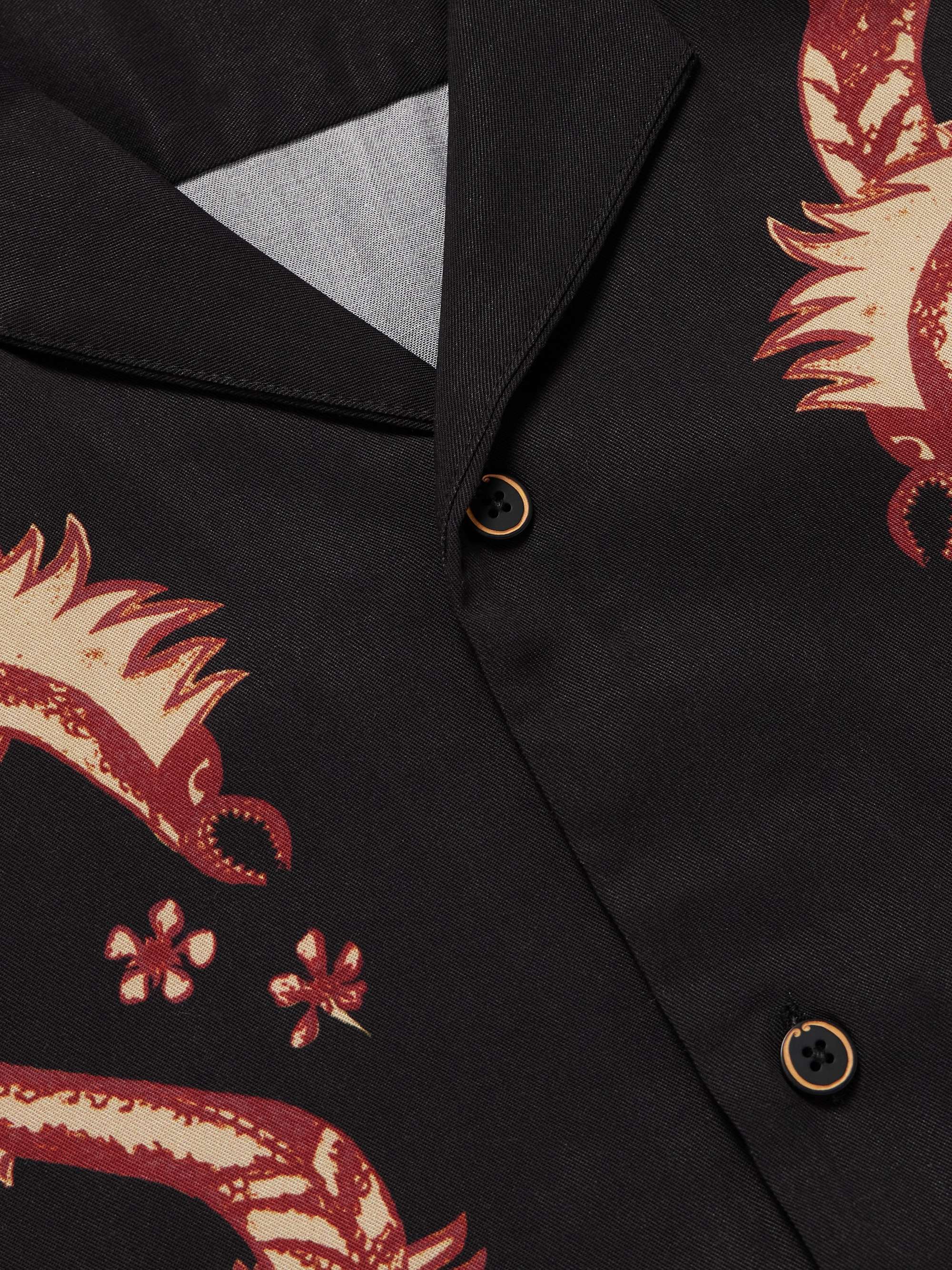 Taniwha Camp-Collar Printed Lyocell-Twill Shirt view