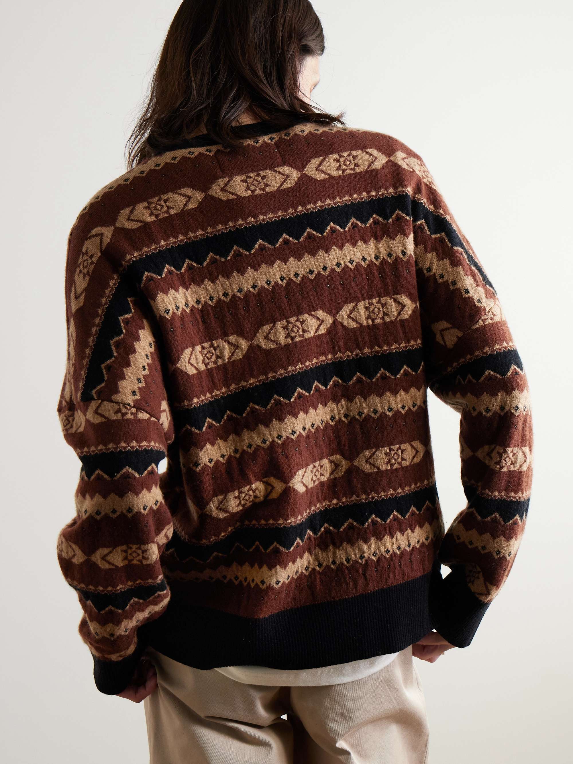 Rongo Jacquard-Knit Merino Wool and Cashmere-Blend Sweater view