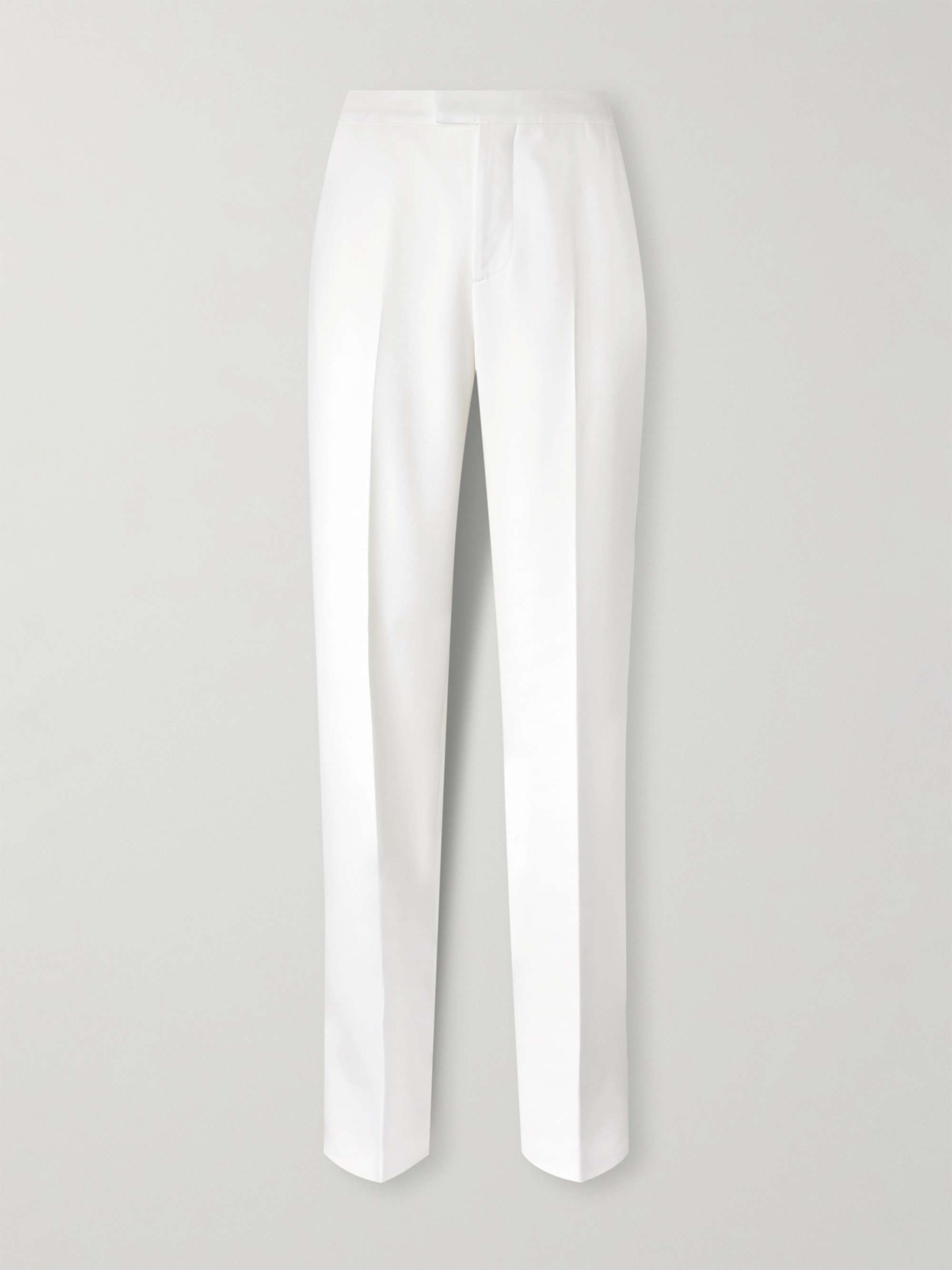Straight-Leg Wool-Twill Suit Trousers view