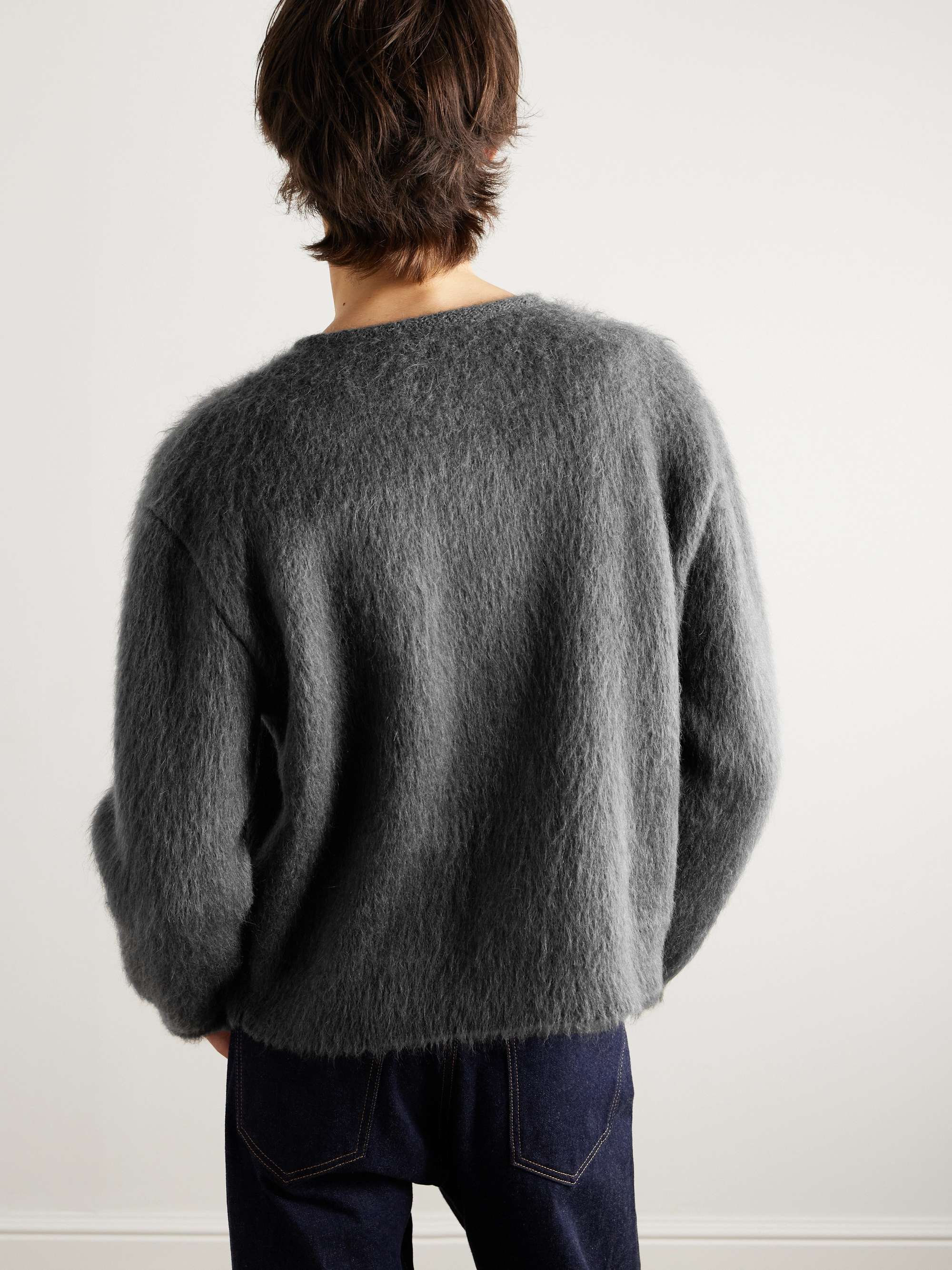Brushed Mohair-Blend Cardigan view