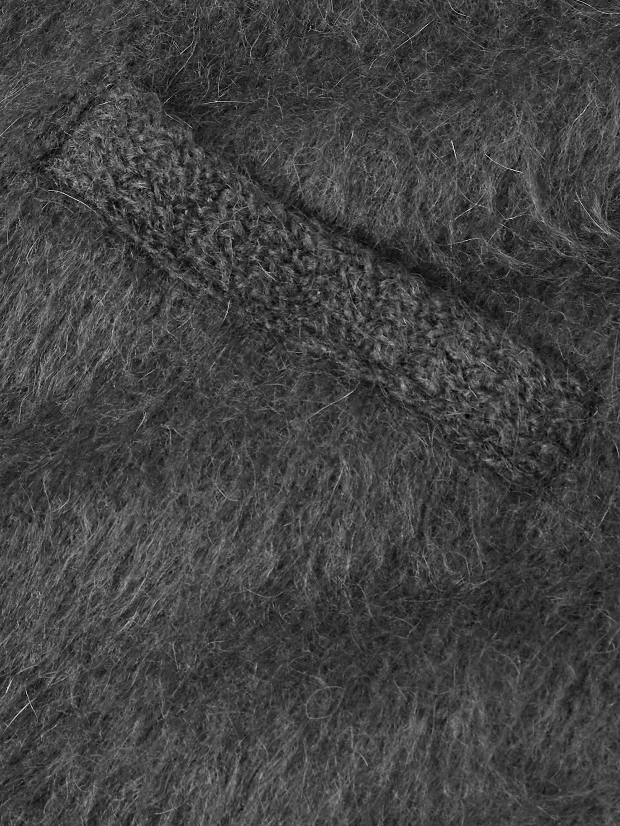 Brushed Mohair-Blend Cardigan view
