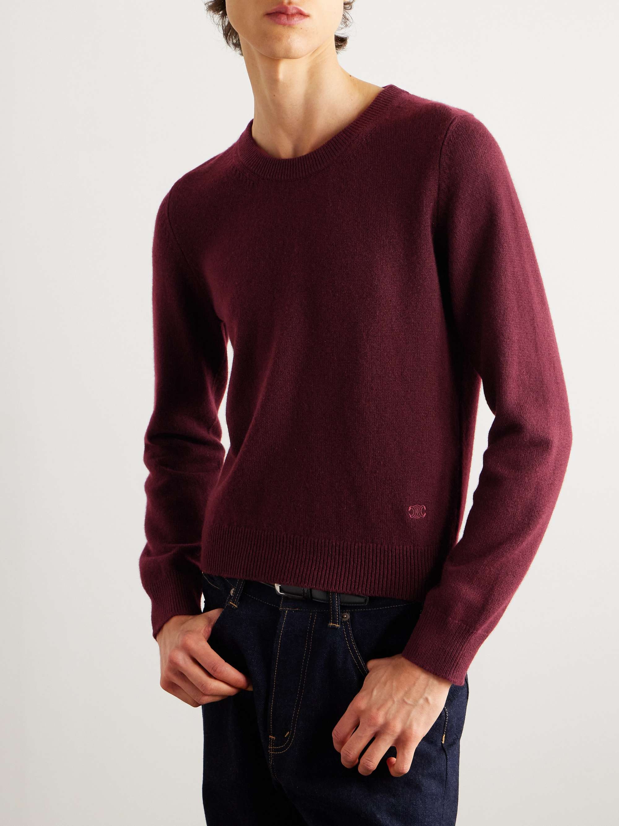 Logo-Embroidered Cashmere Sweater view