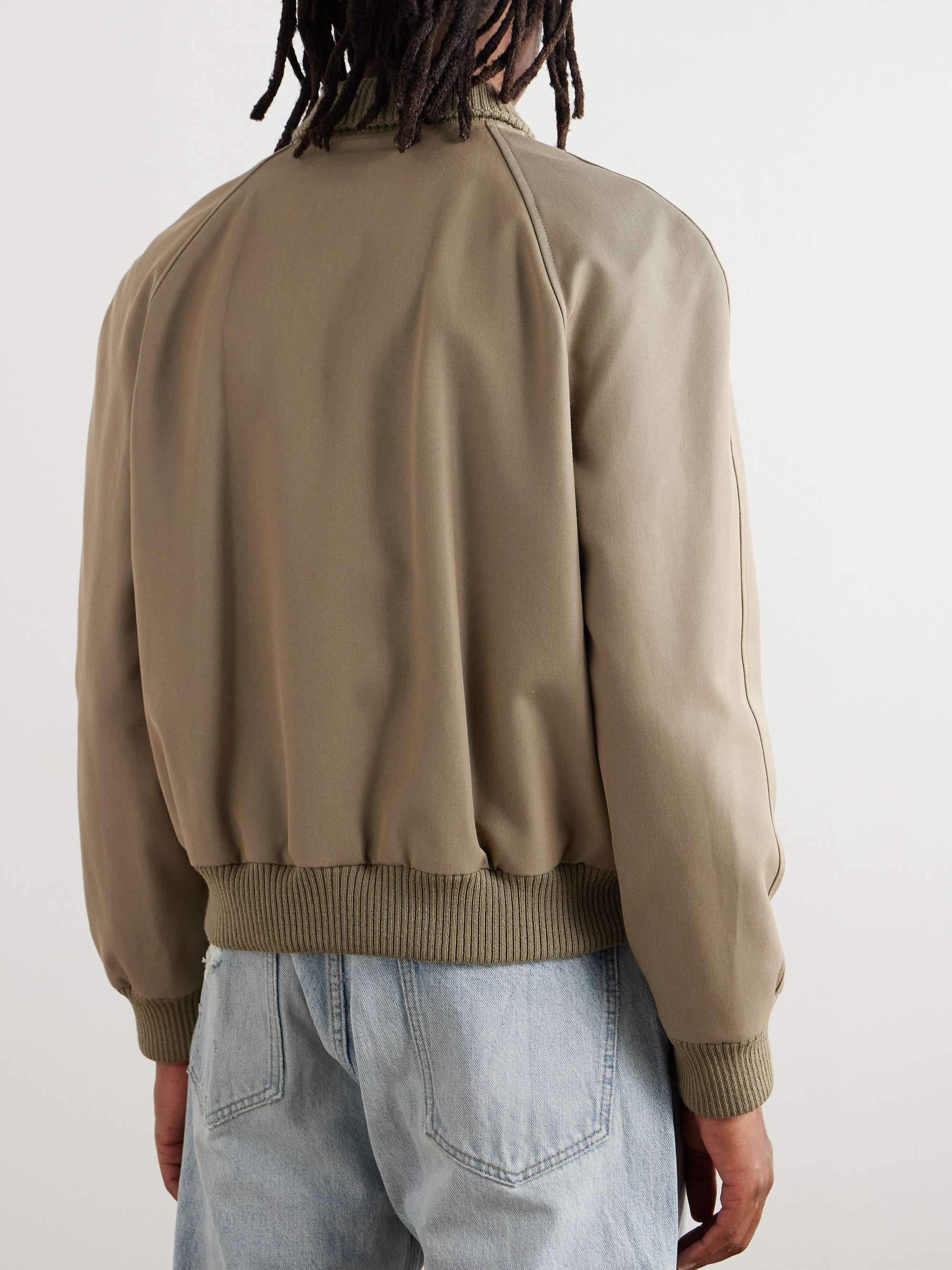 Teddy Logo-Embroidered Wool and Cotton-Blend Gabardine Bomber Jacket view